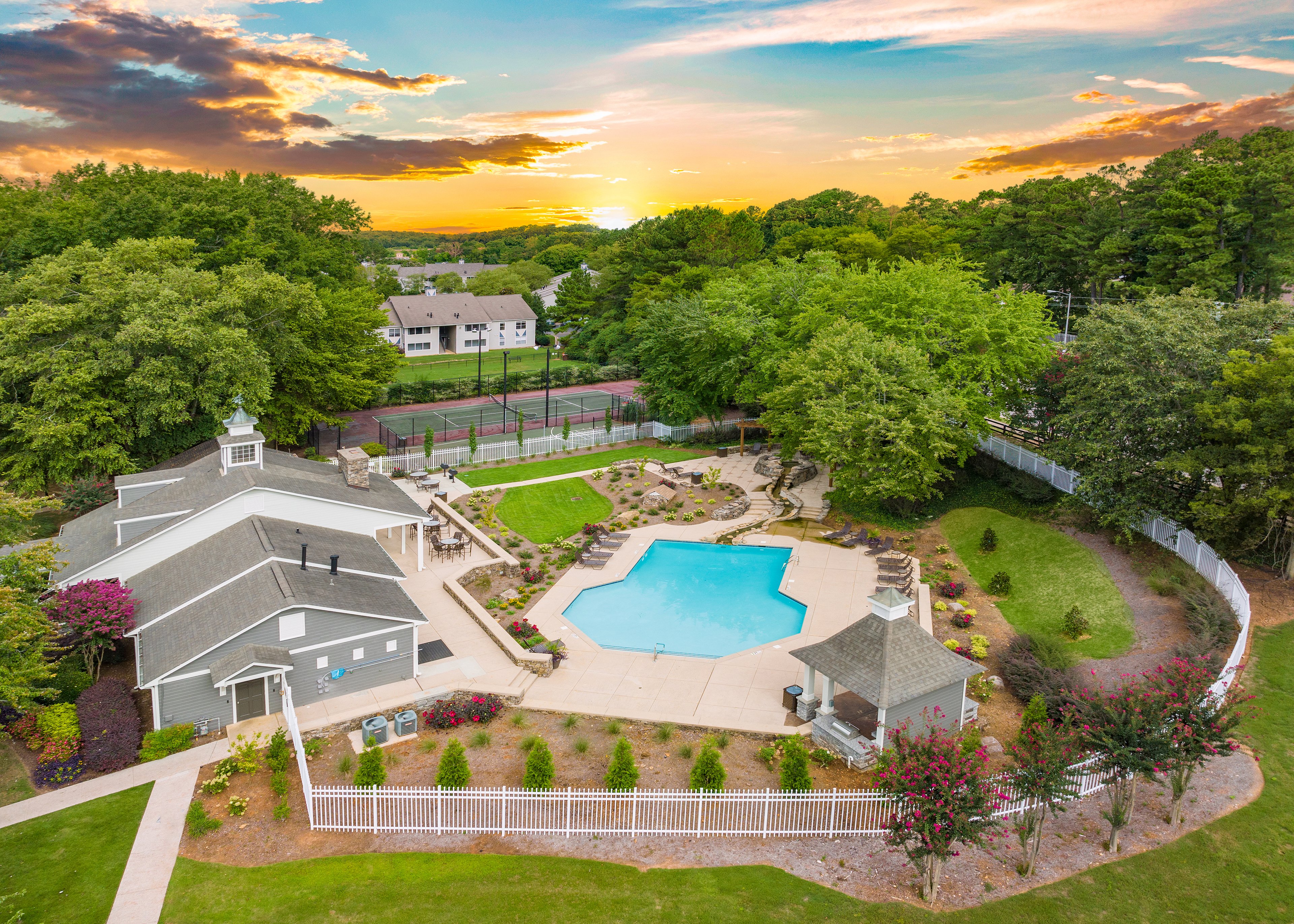 Leasing and Pool Area at MAA Providence Main in Huntsville, AL