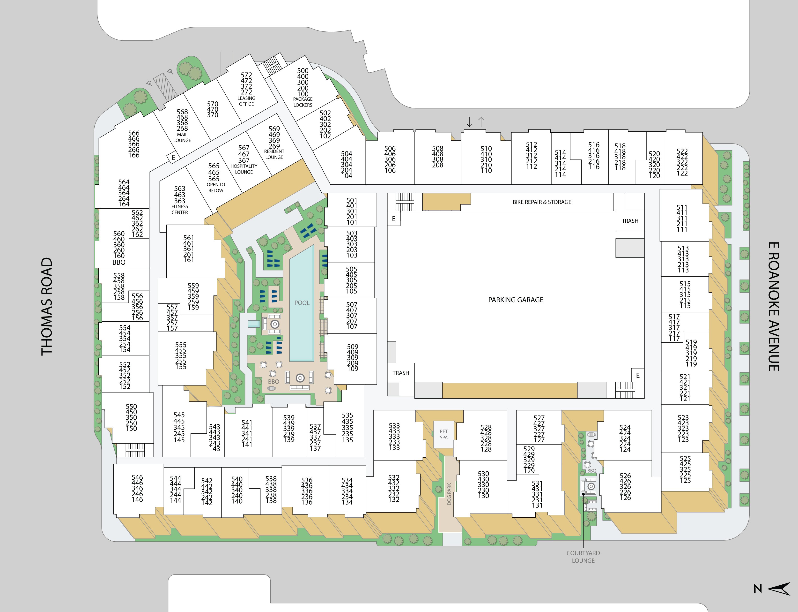 Sitemap at MAA Central Ave