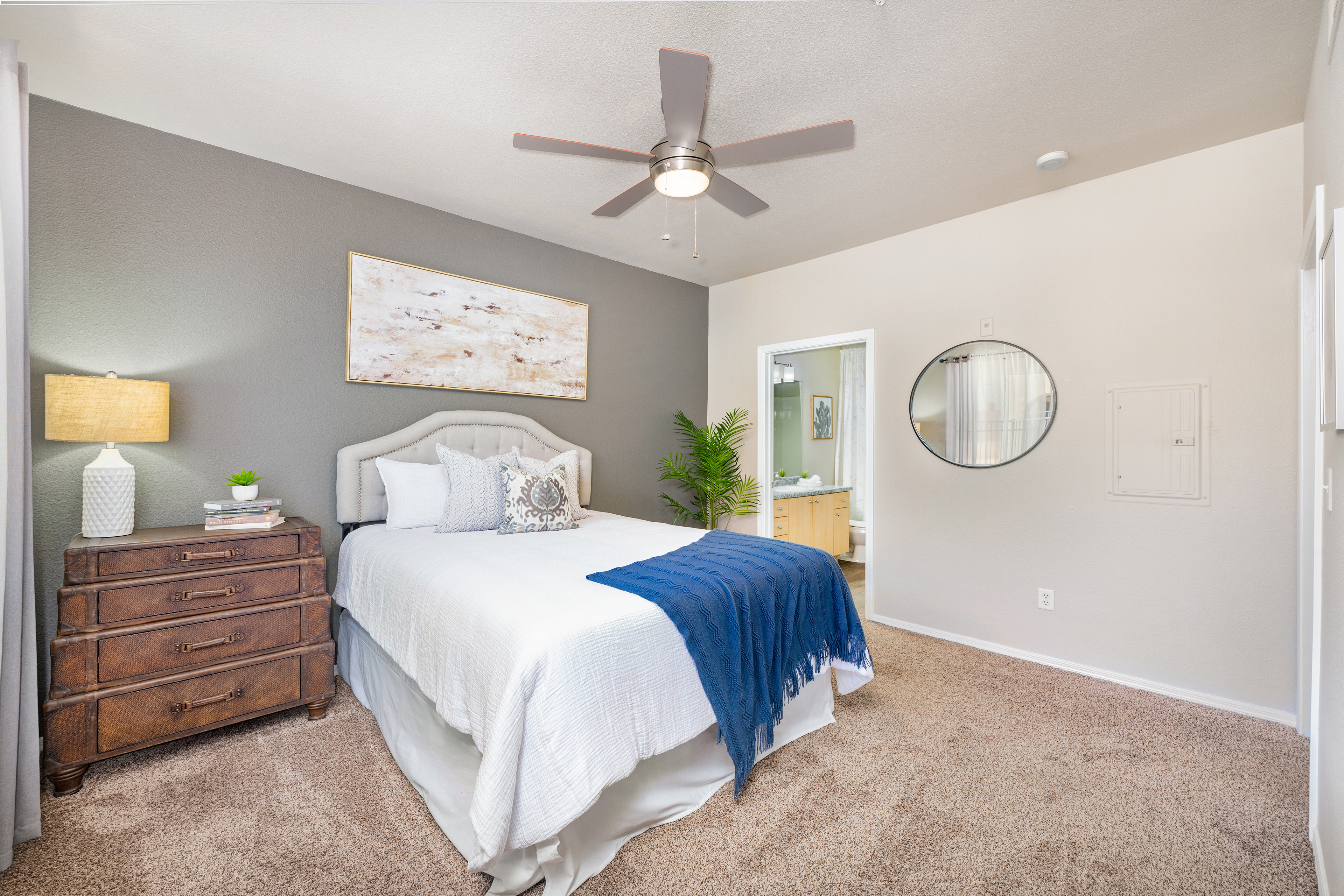 Bedroom at MAA City Gate luxury apartment homes in Mesa, AZ