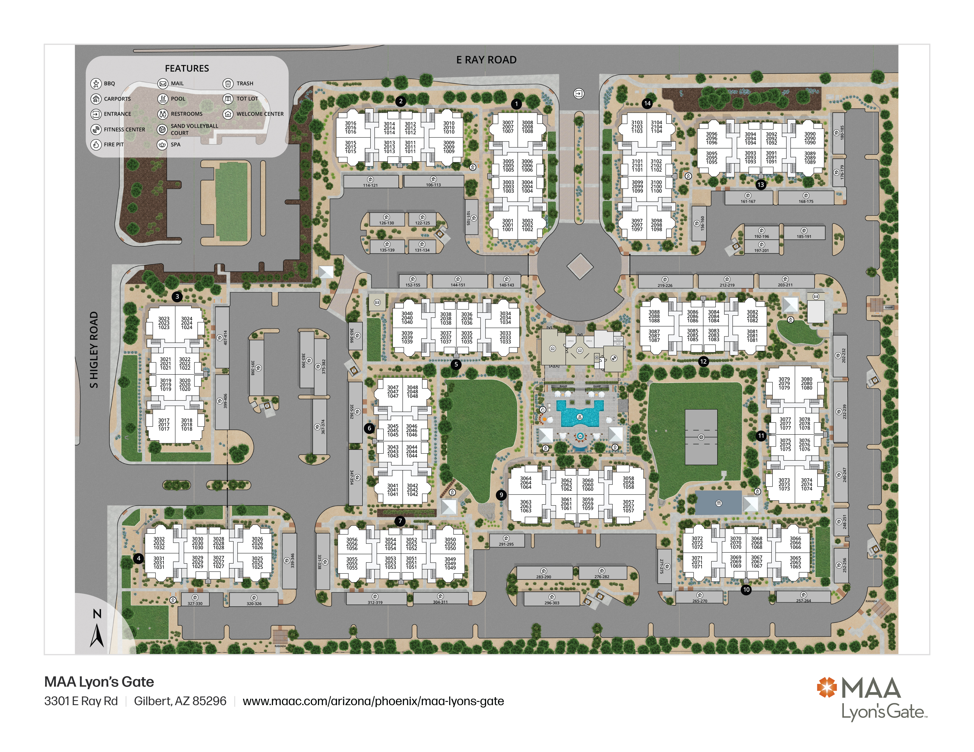 Property Map at MAA Lyons Gate