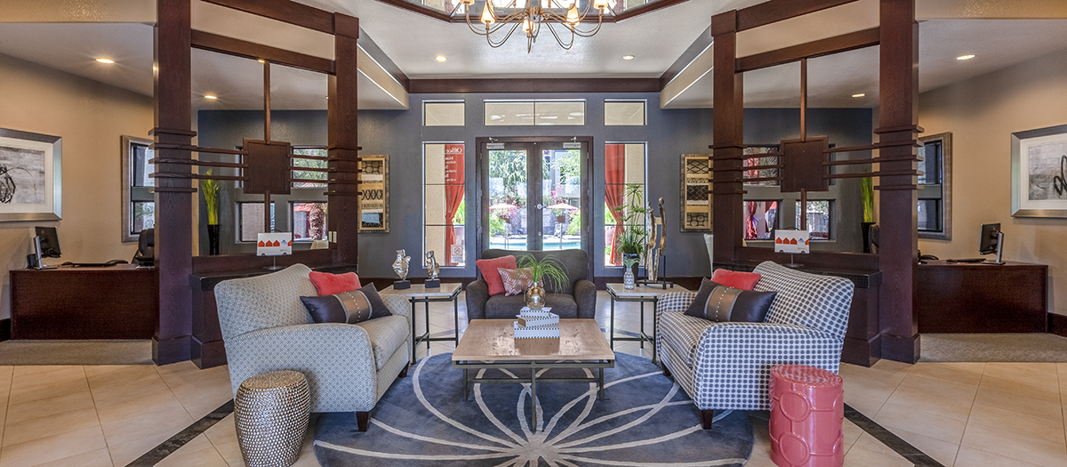 Lobby at Edge at Lyons Gate luxury apartment homes in Phoenix, AZ