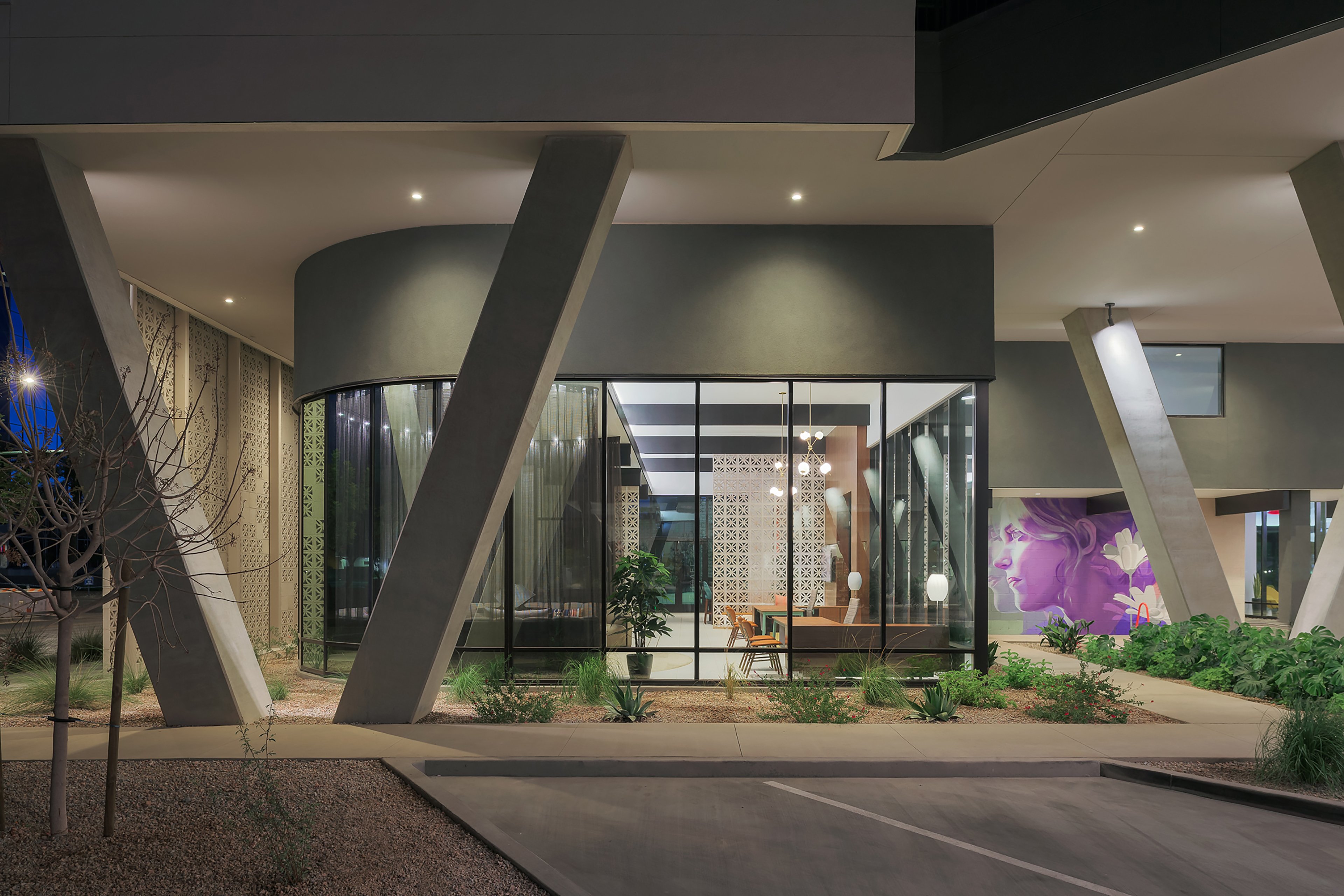 Exterior Evening MAA Midtown Phoenix Phoenix AZ