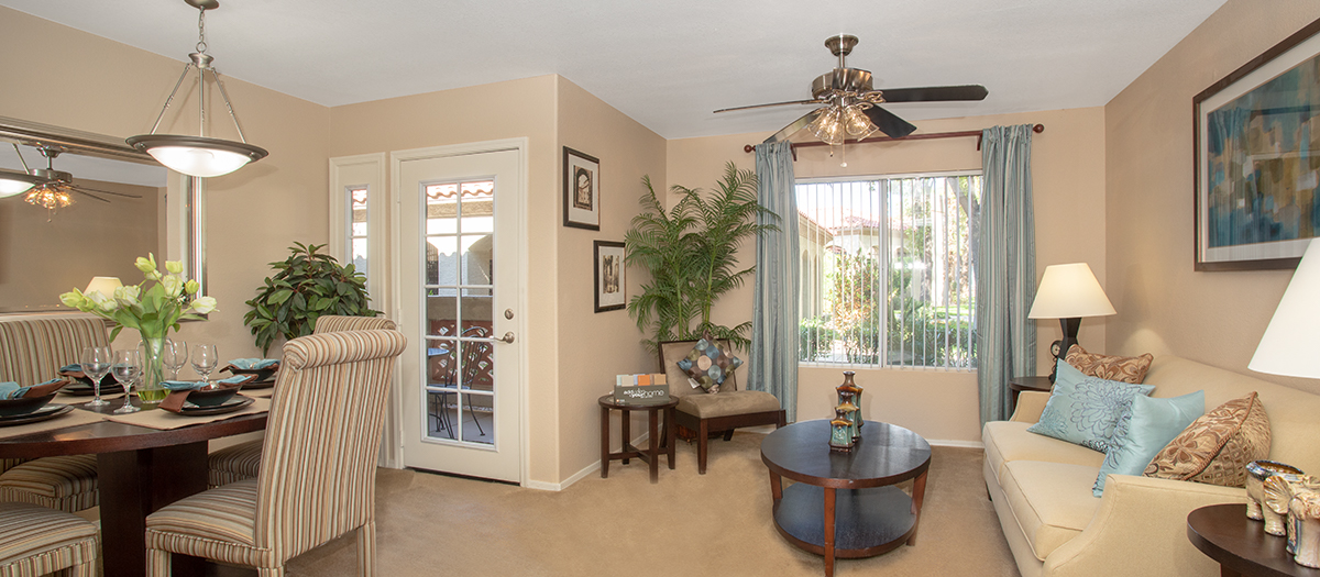 Living Room 1 at MAA Old Town Scottsdale North luxury apartment homes in Phoenix, AZ