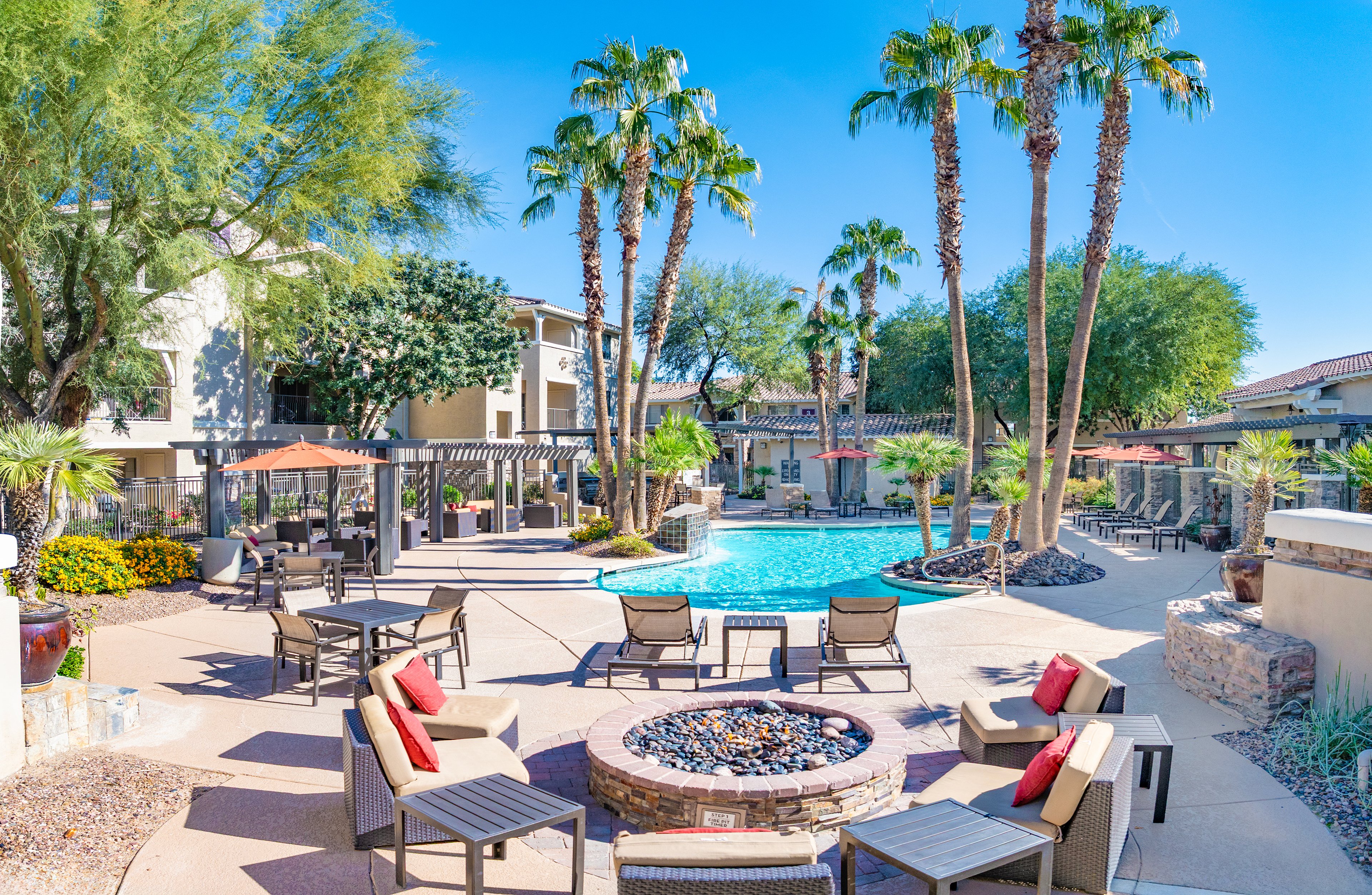 Firepit at MAA Sky View luxury apartment homes in Phoenix, AZ