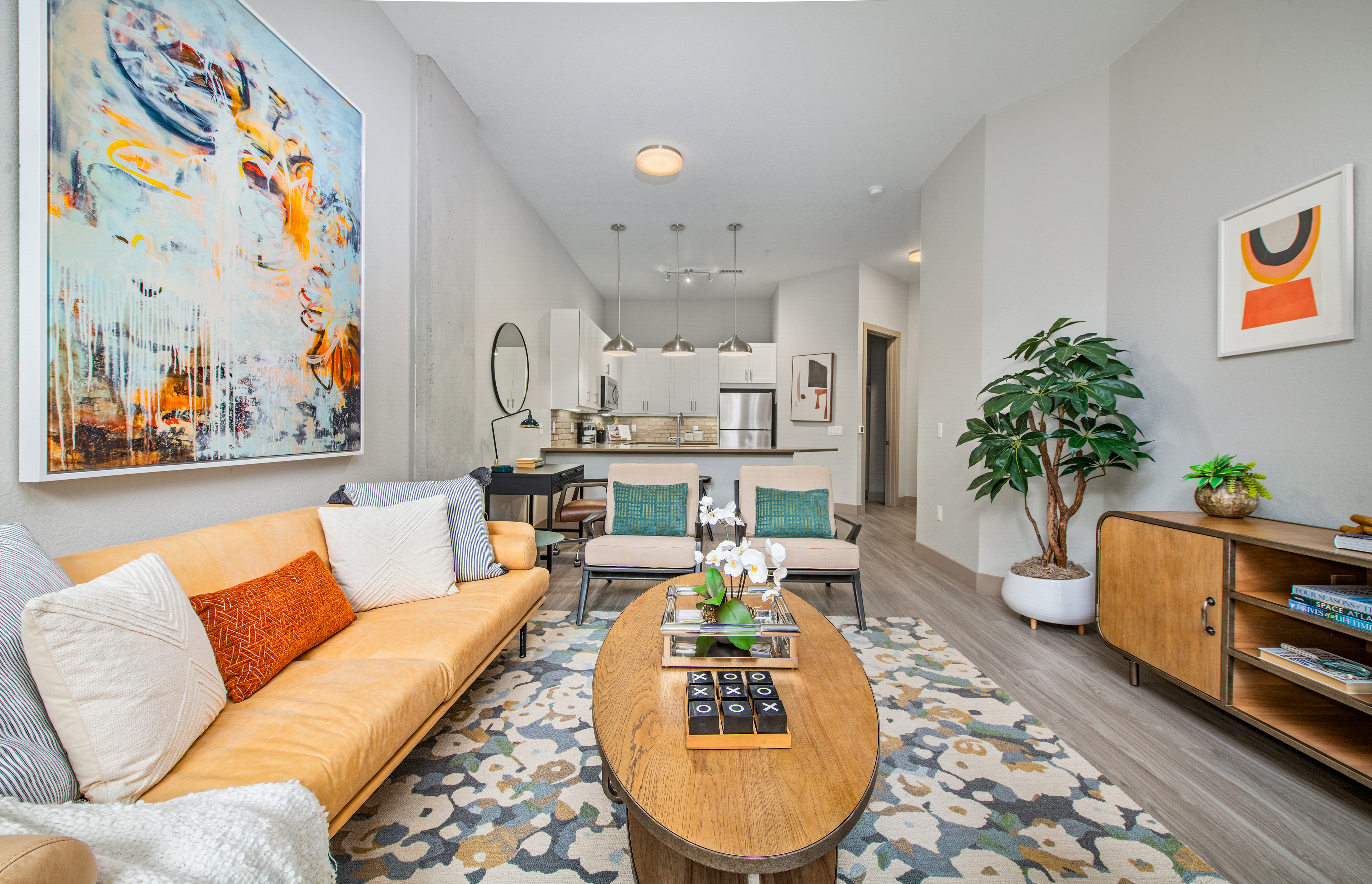 Living room at MAA River North luxury apartment homes in Denver, CO