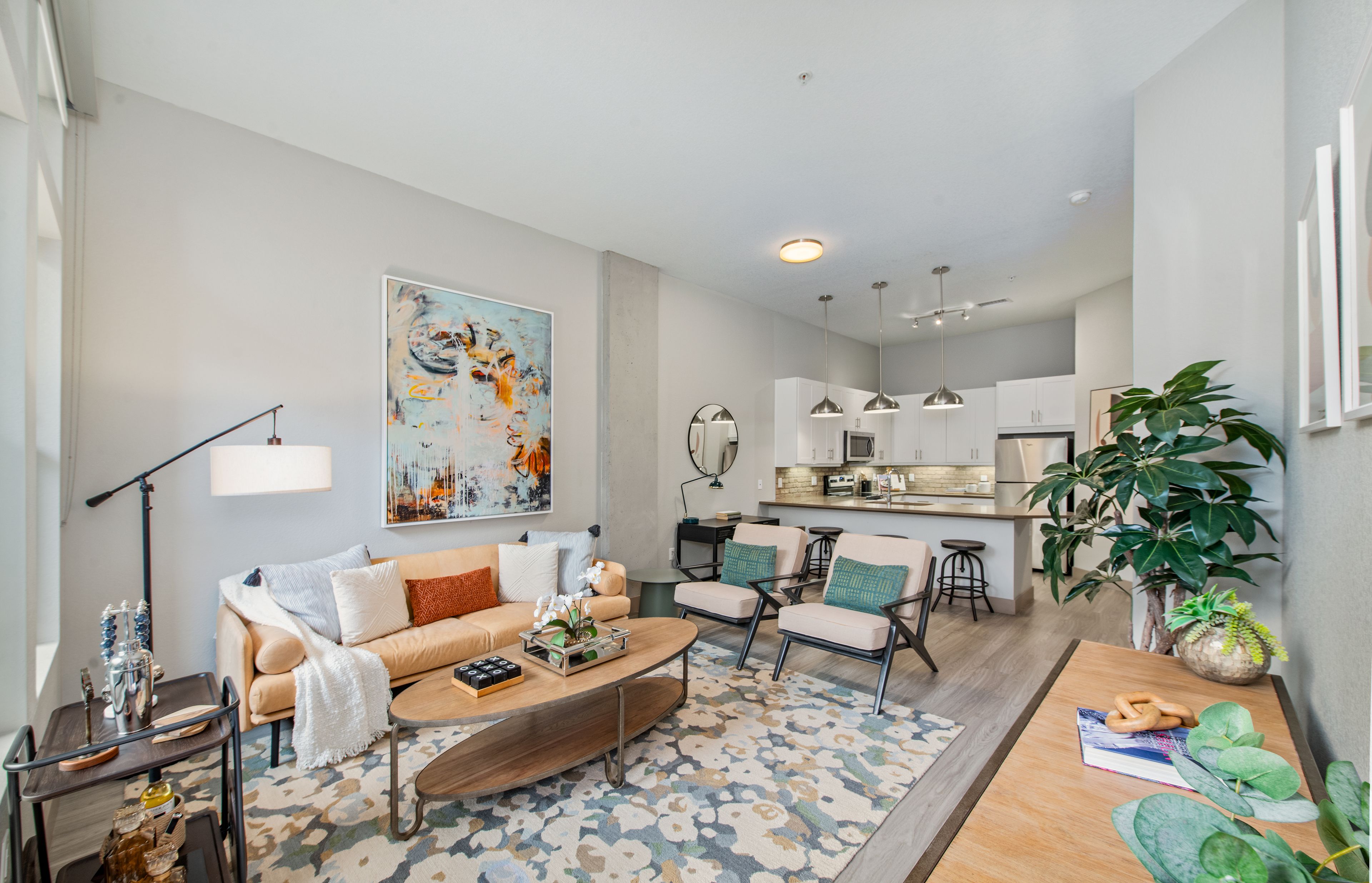 Living room at MAA River North luxury apartment homes in Denver, CO