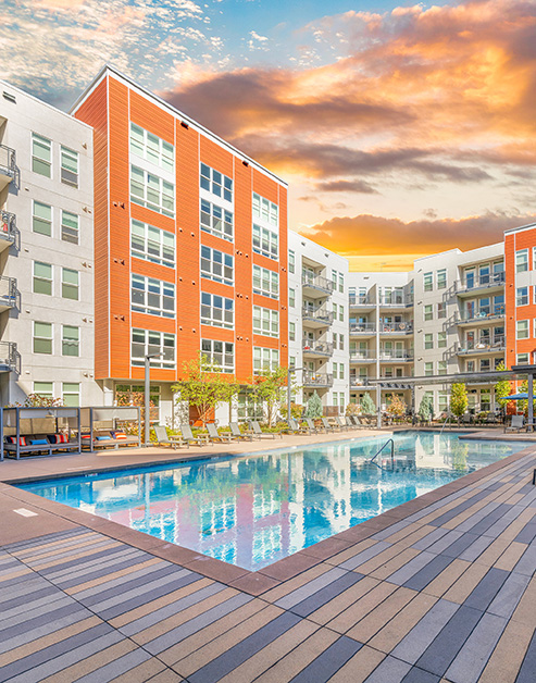Pool at MAA River North luxury apartment homes in Denver, CO