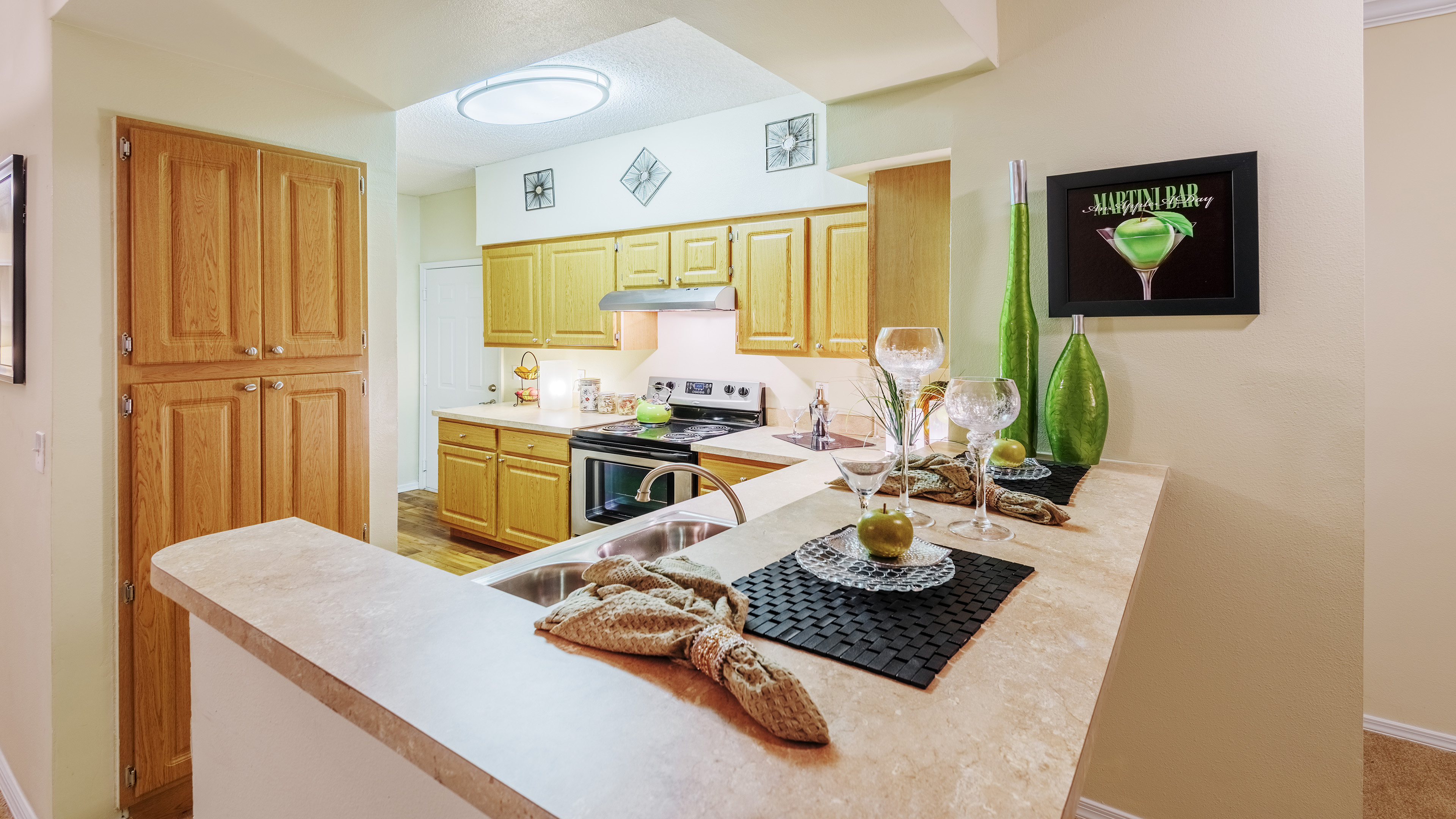 Kitchen at Preserve at Coral Square luxury apartment homes in Coral Springs, FL