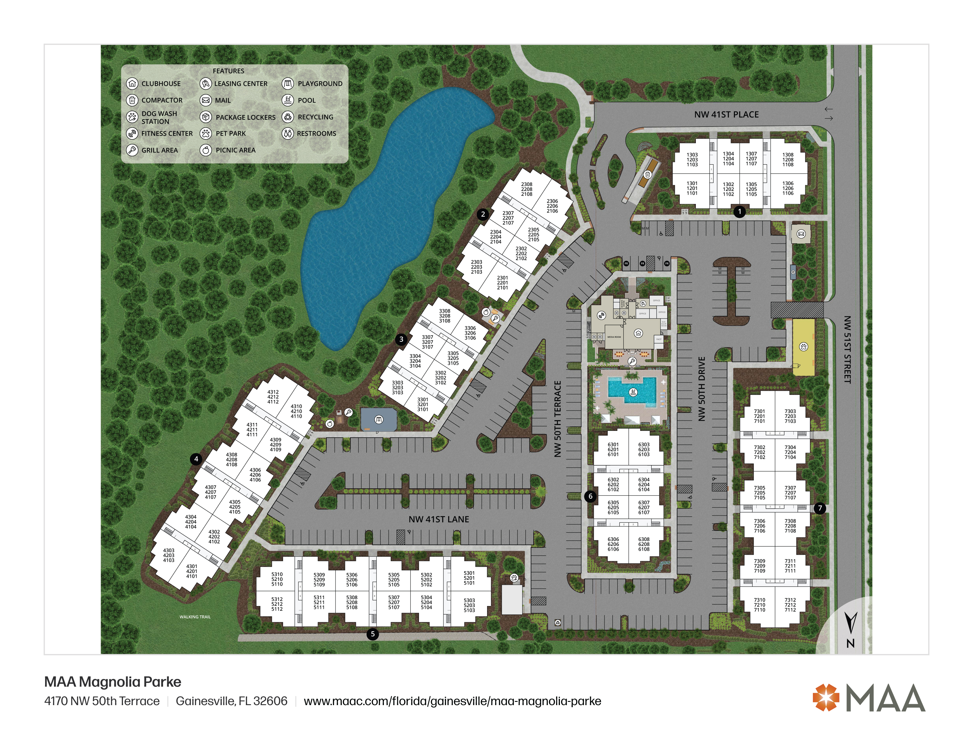 Property Map at MAA Magnolia Parke
