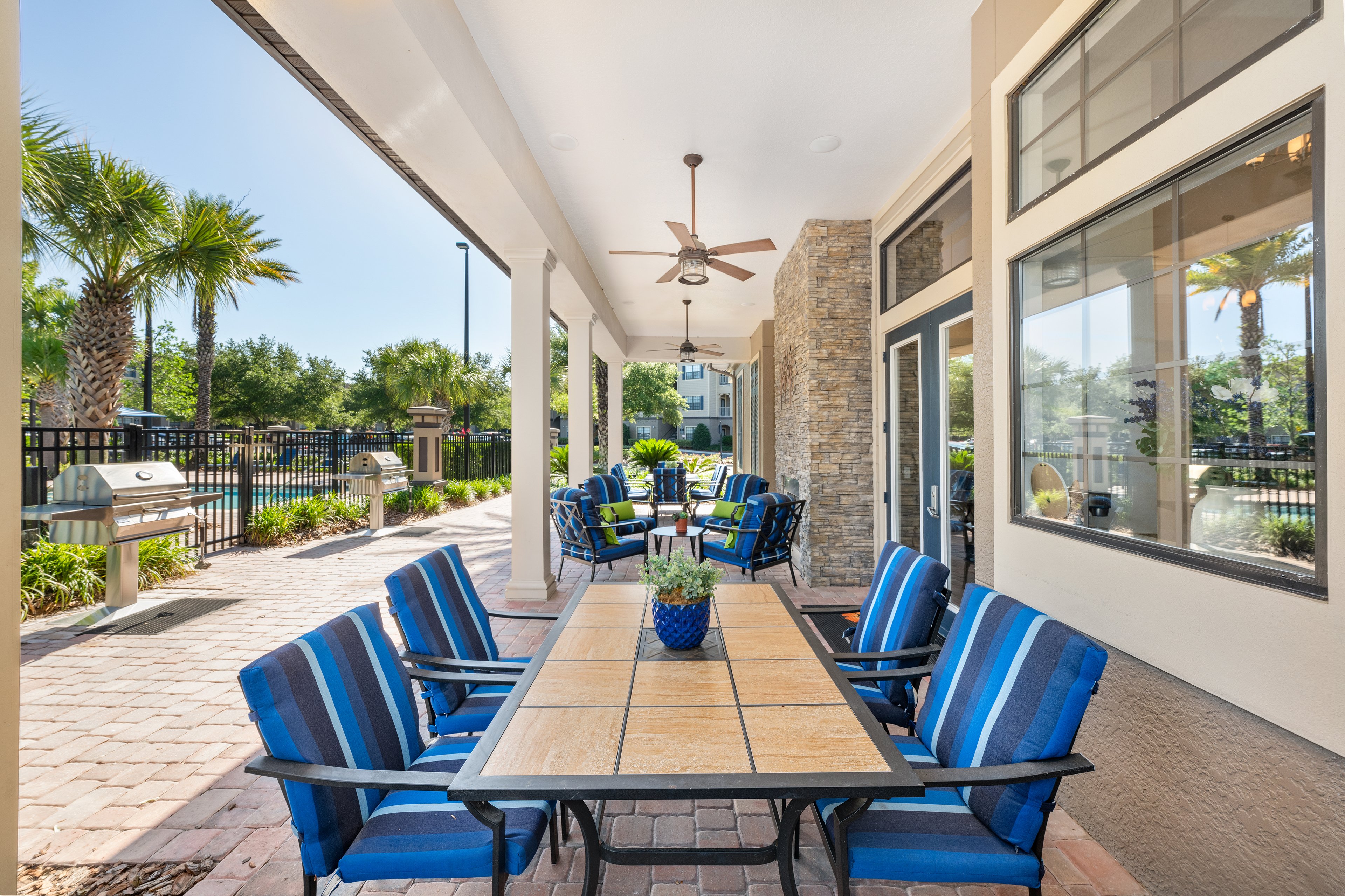 Grilling at MAA Magnolia Parke luxury apartment homes in Gainesville, FL