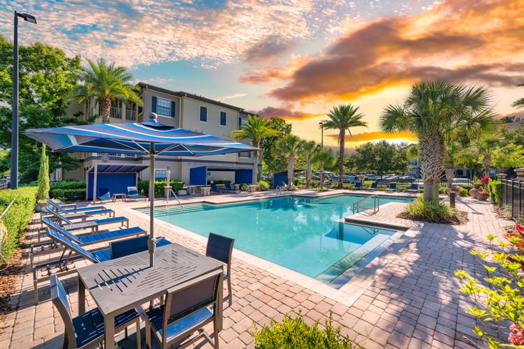 Pool at MAA Magnolia Parke luxury apartment homes in Gainesville, FL