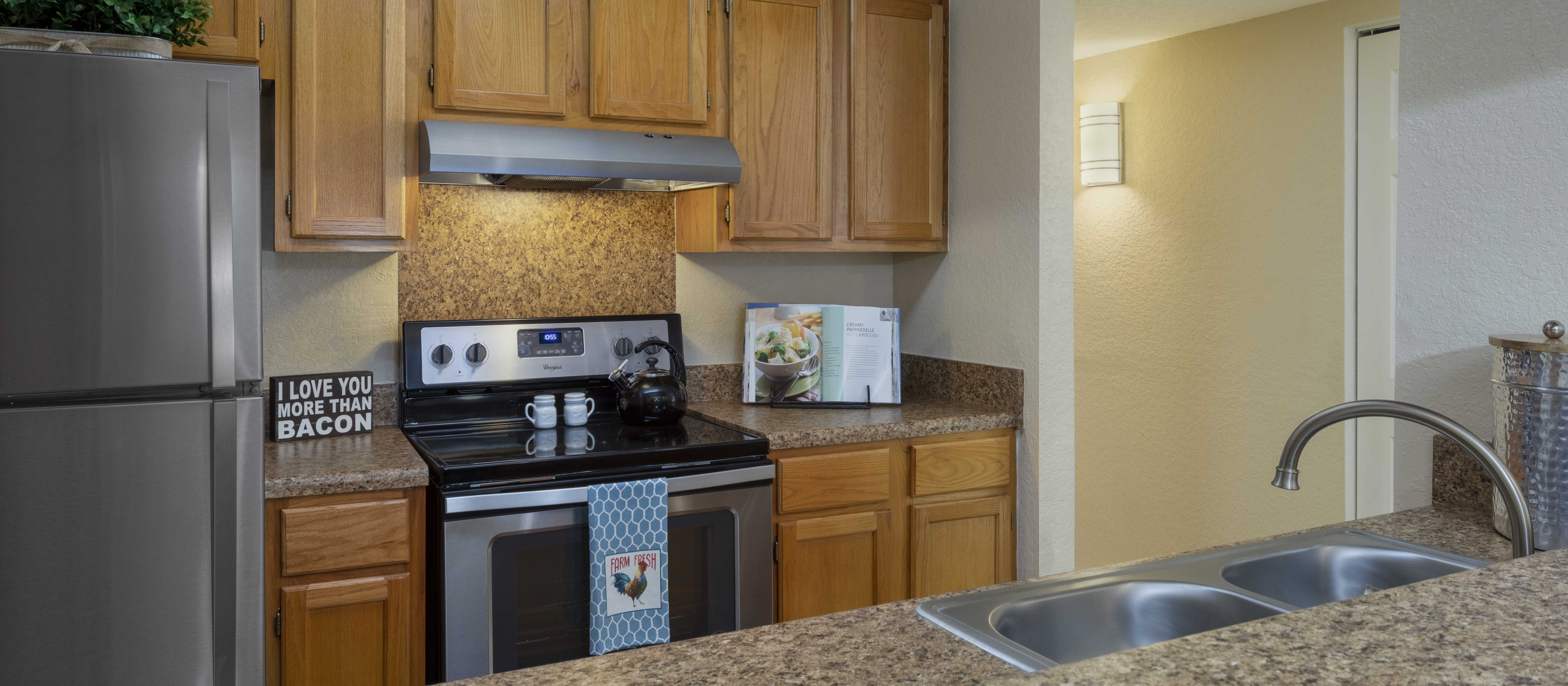 Kitchen at MAA Steeplegate luxury apartment homes in Gainesville, FL