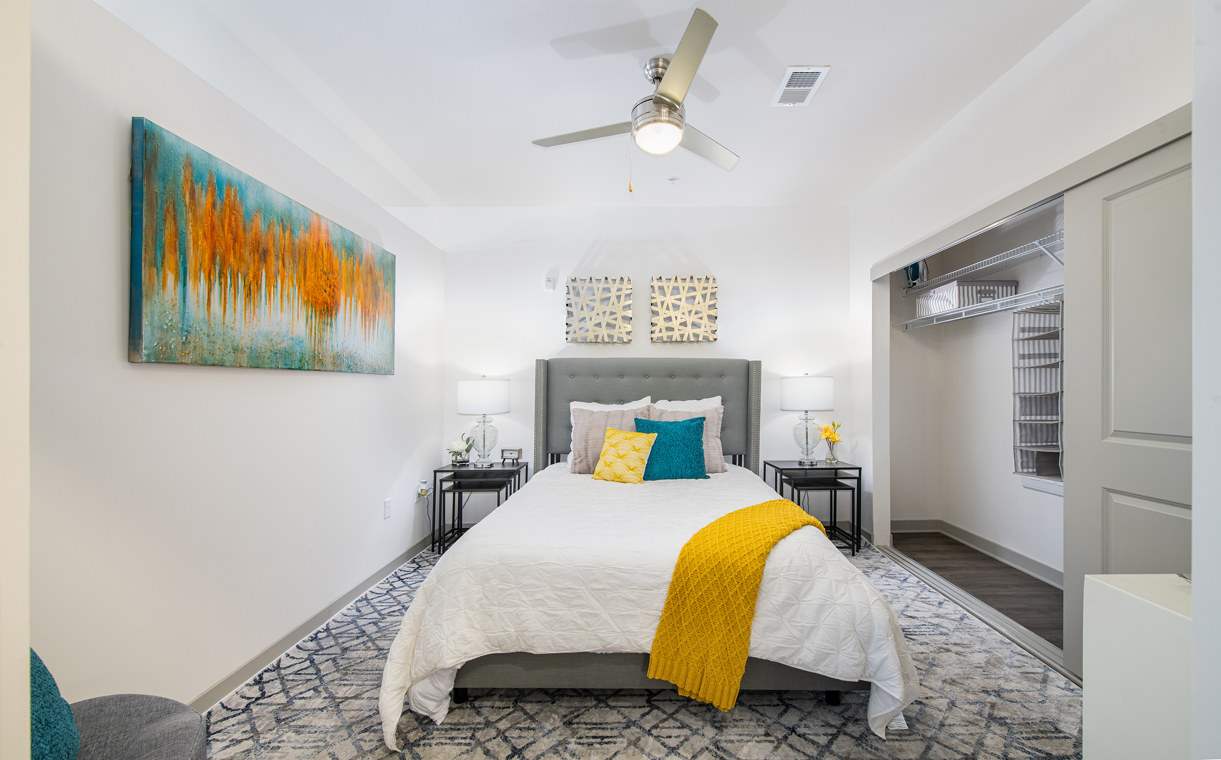Bedroom at MAA 220 Riverside luxury apartment homes in Jacksonville, FL