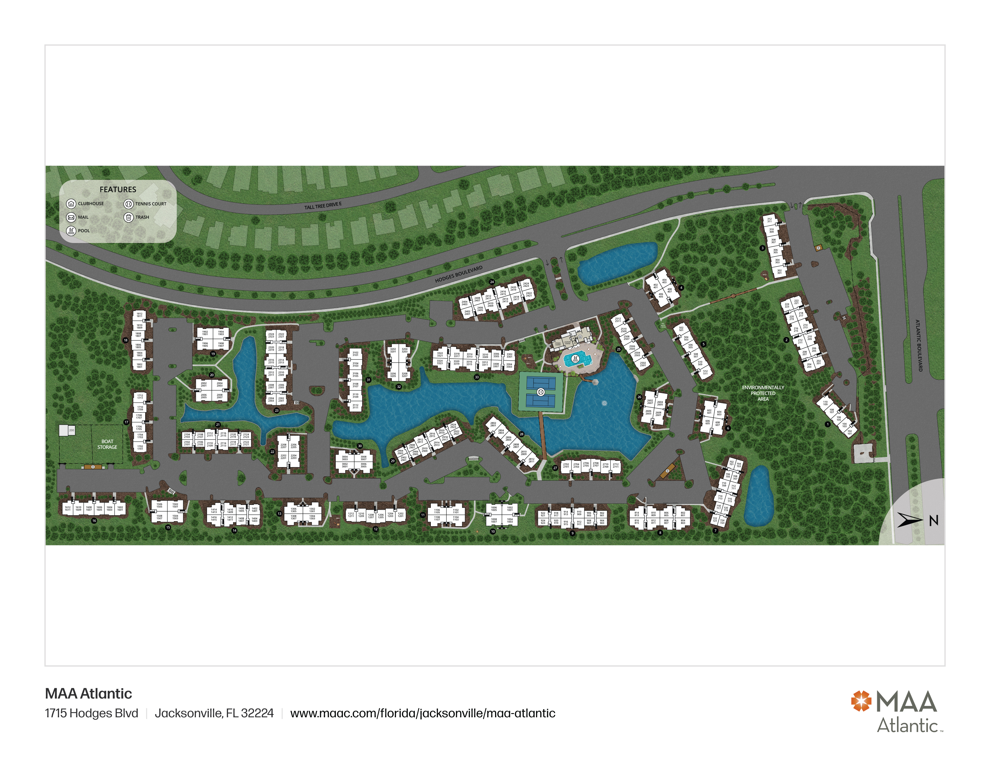 Property Map at MAA Atlantic