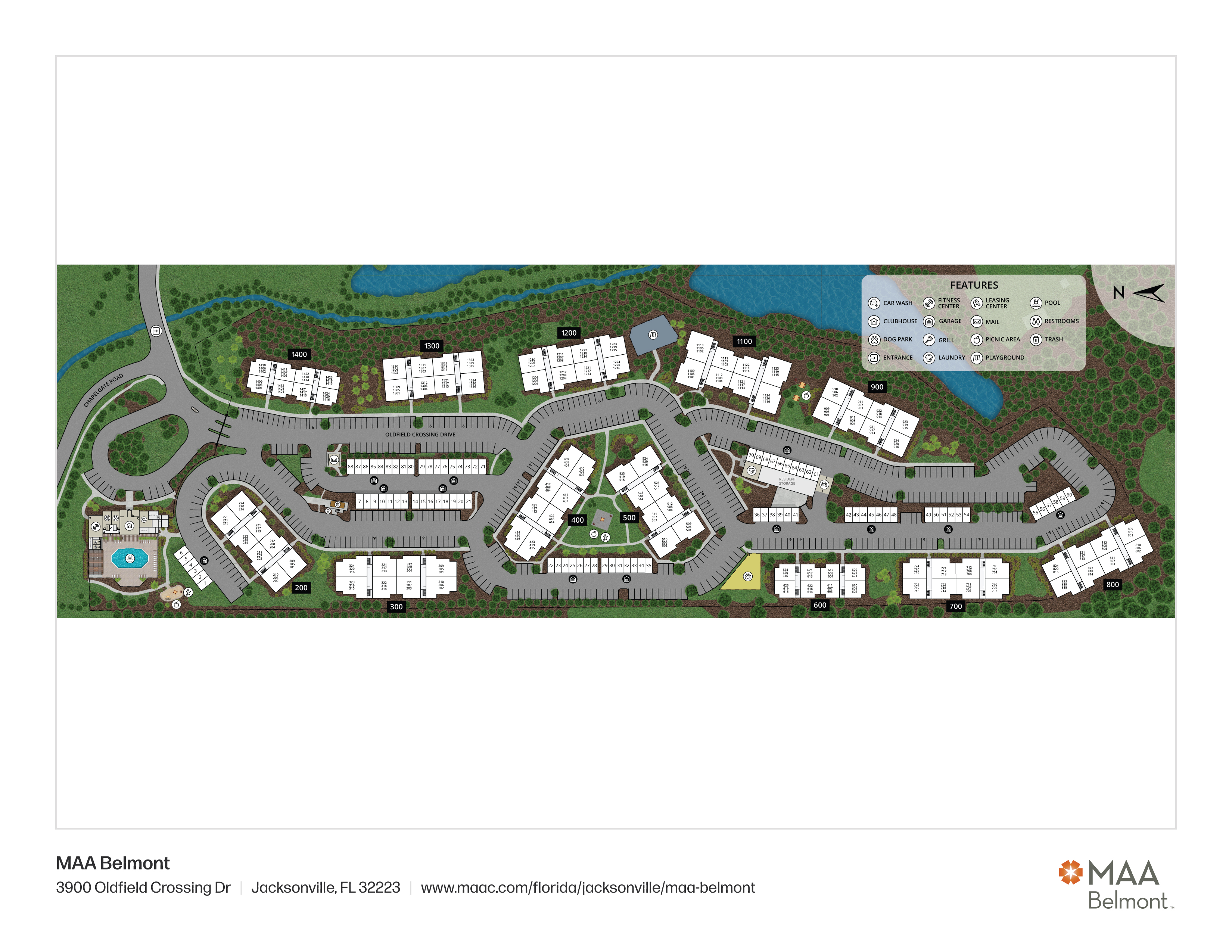 Property Map at MAA Belmont