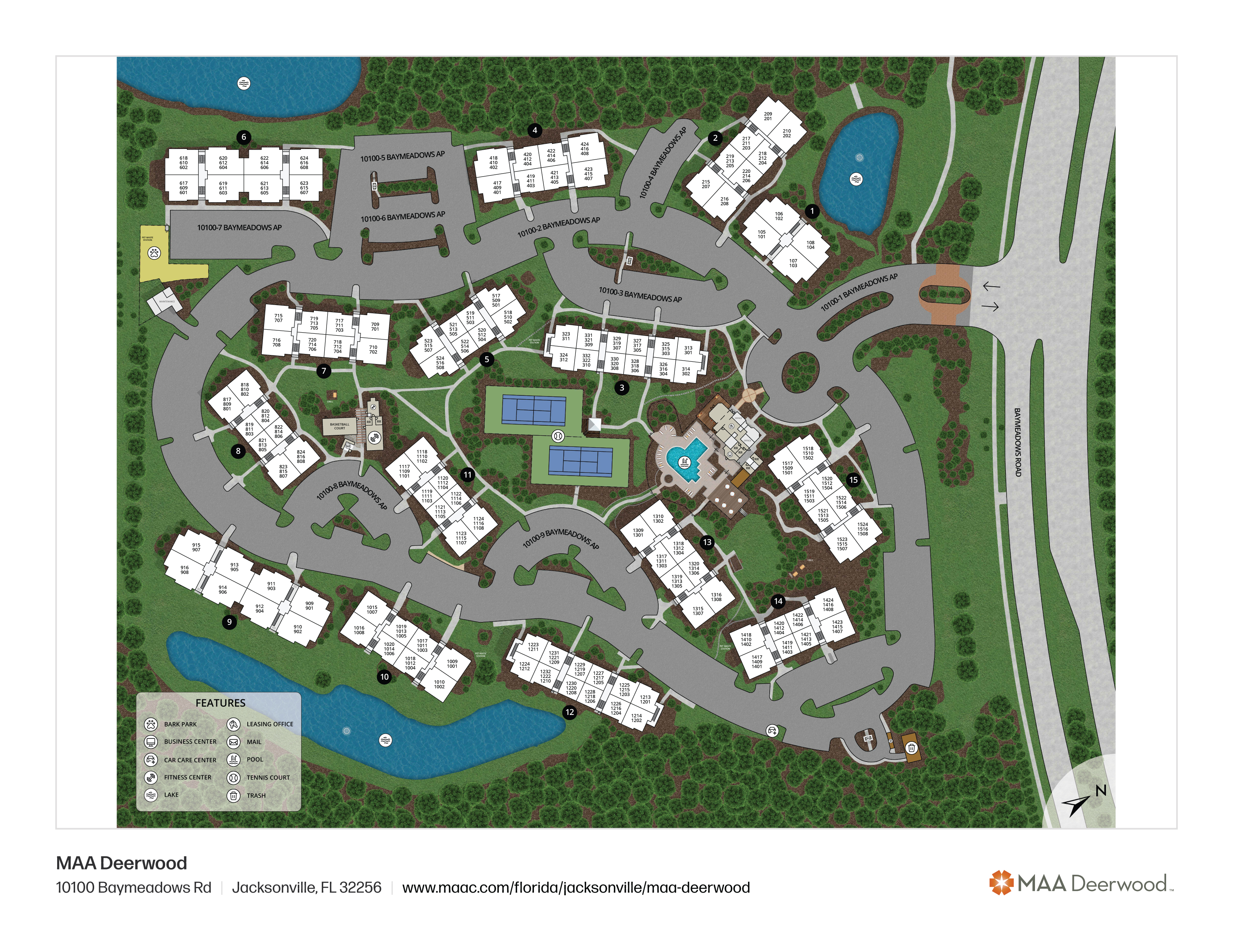 Property Map at MAA Deerwood