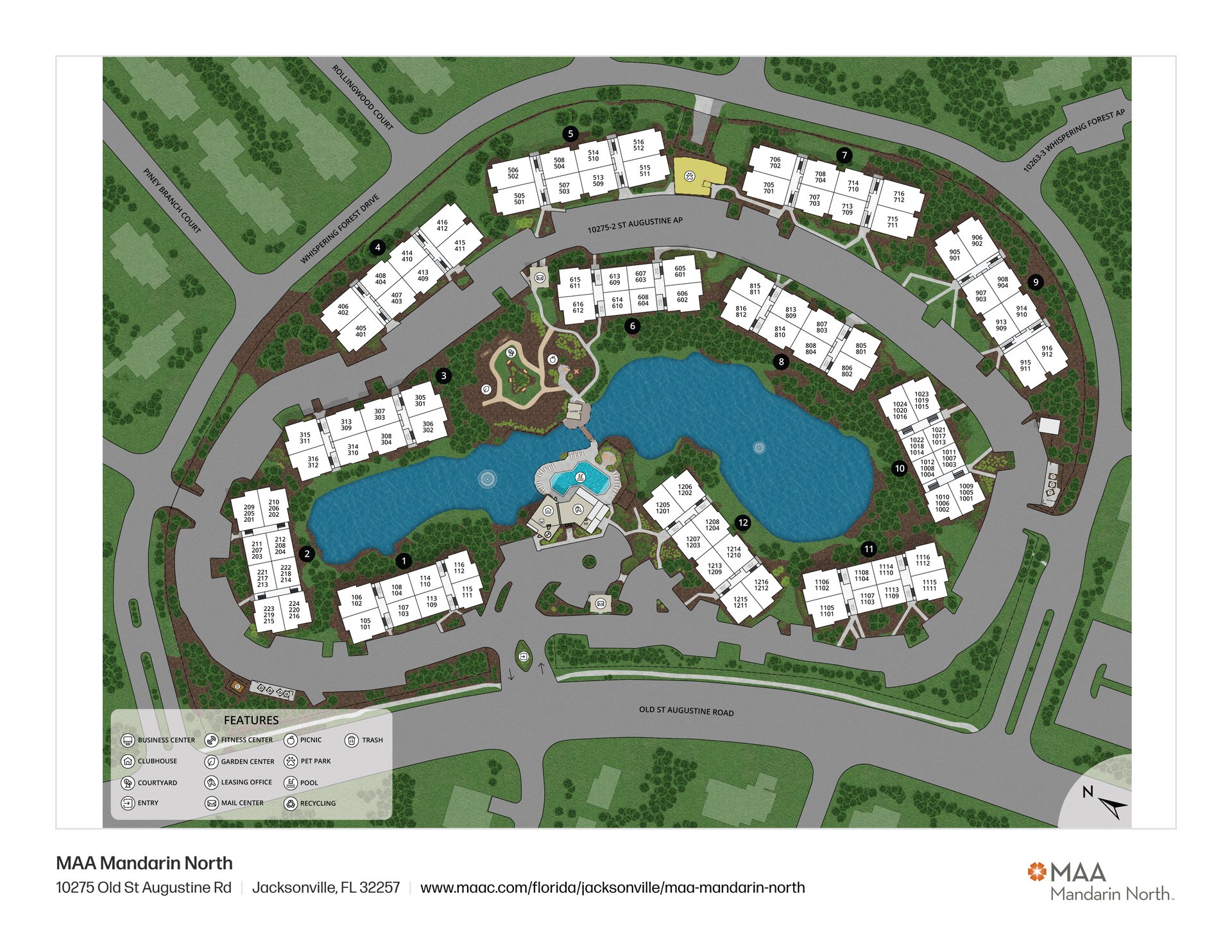 Property Map at MAA Mandarin North