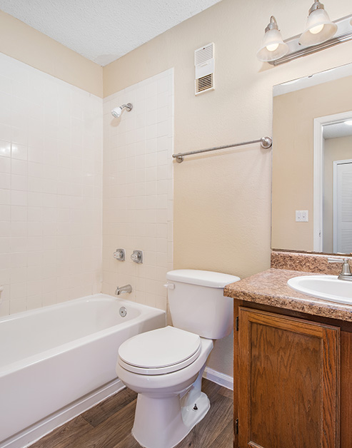 Bathroom at Coopers Hawk luxury apartment homes in Jacksonville, FL