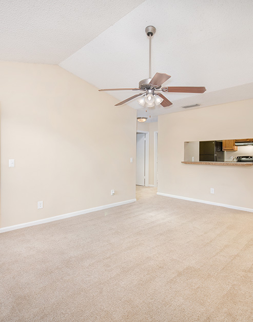 Living room at Coopers Hawk luxury apartment homes in Jacksonville, FL