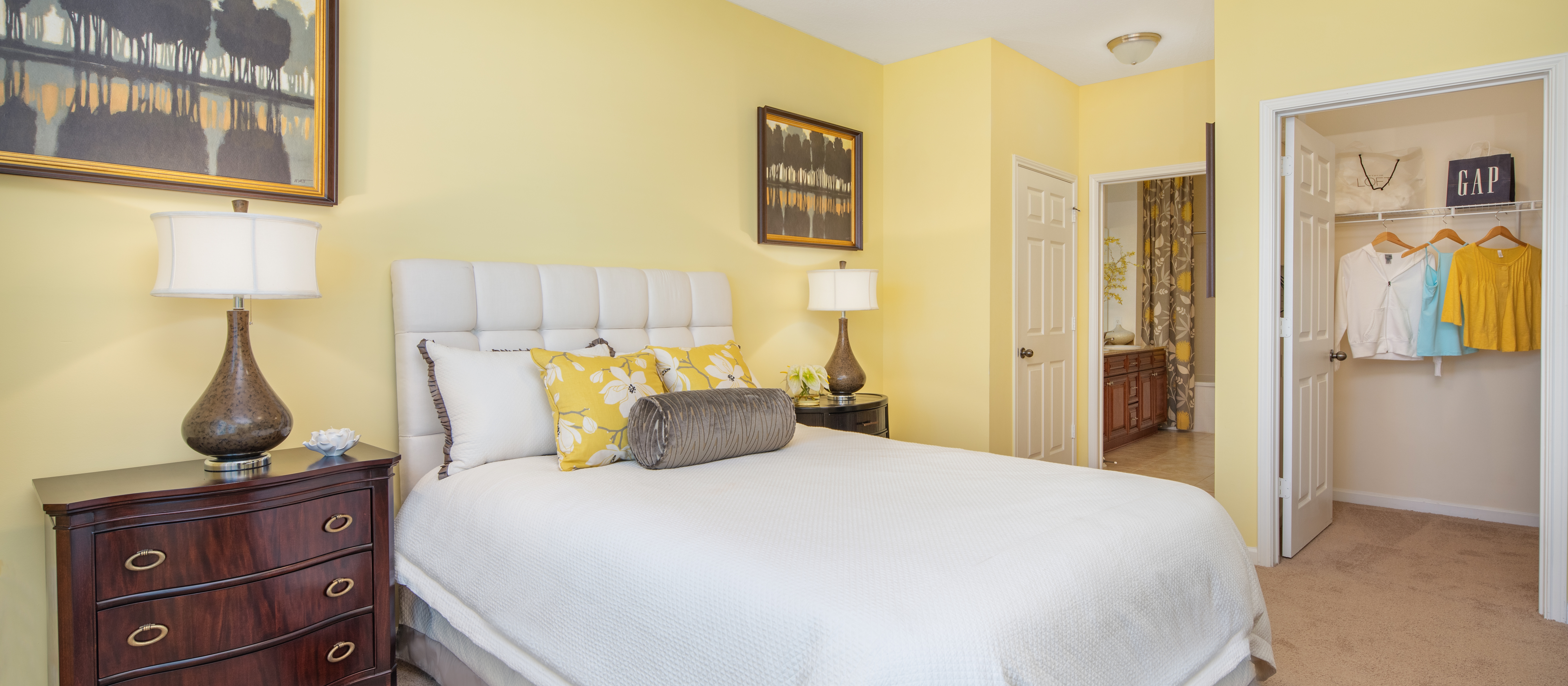 Model Bedroom at Tattersall at Tapestry Park luxury apartment homes in Jacksonville, FL