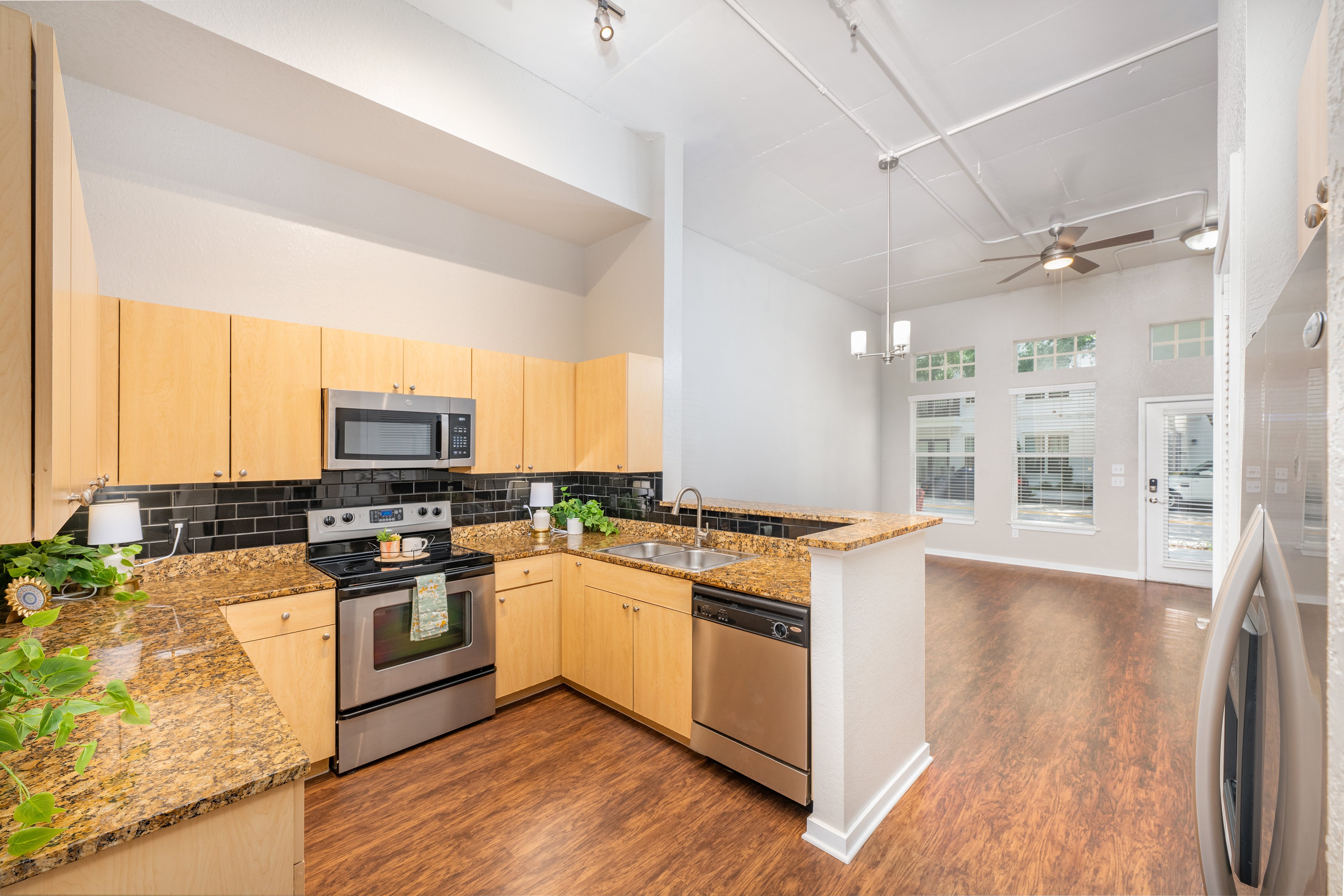 Kitchen at MAA Baldwin Park luxury apartment homes in Orlando, FL