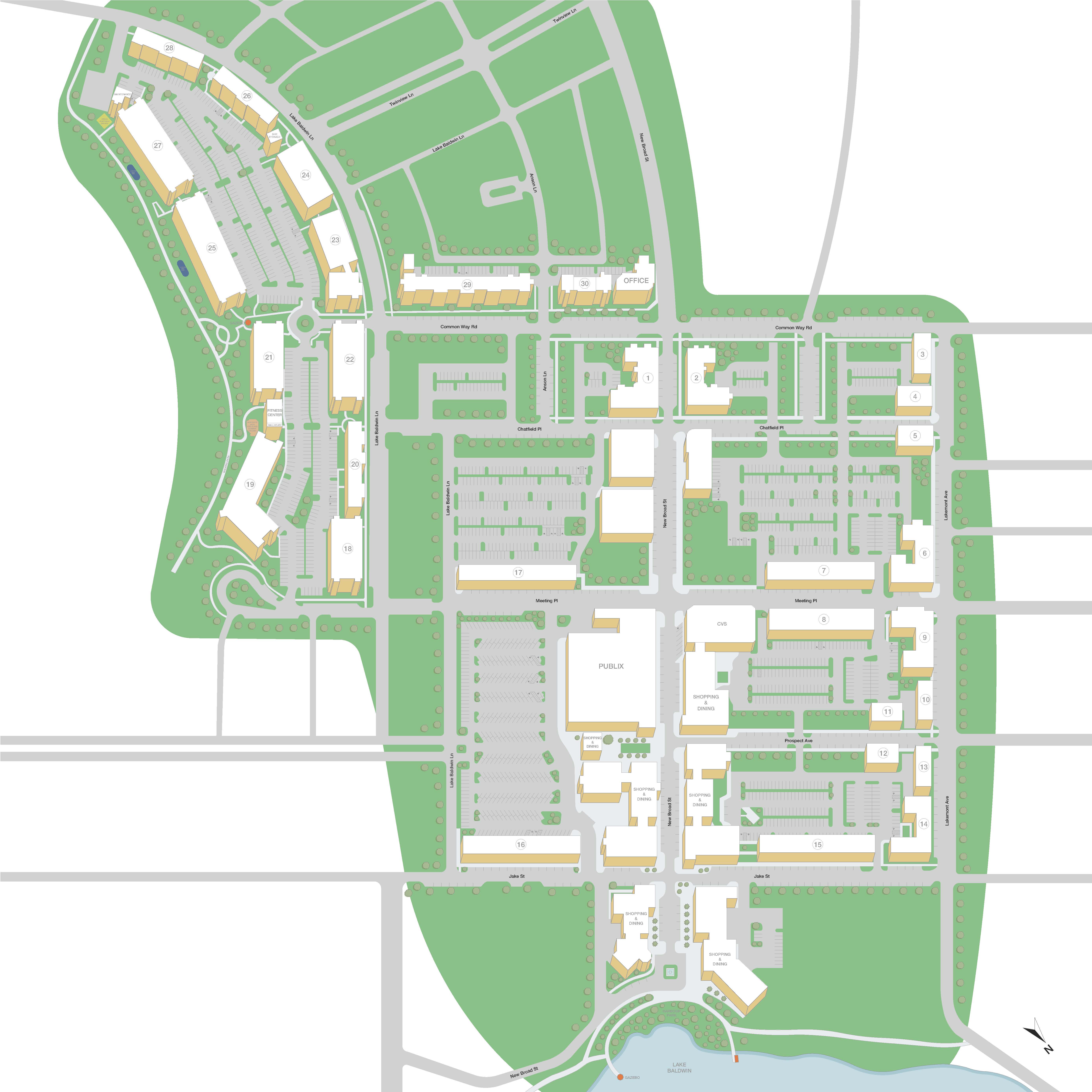 Post Lake at Baldwin sitemap