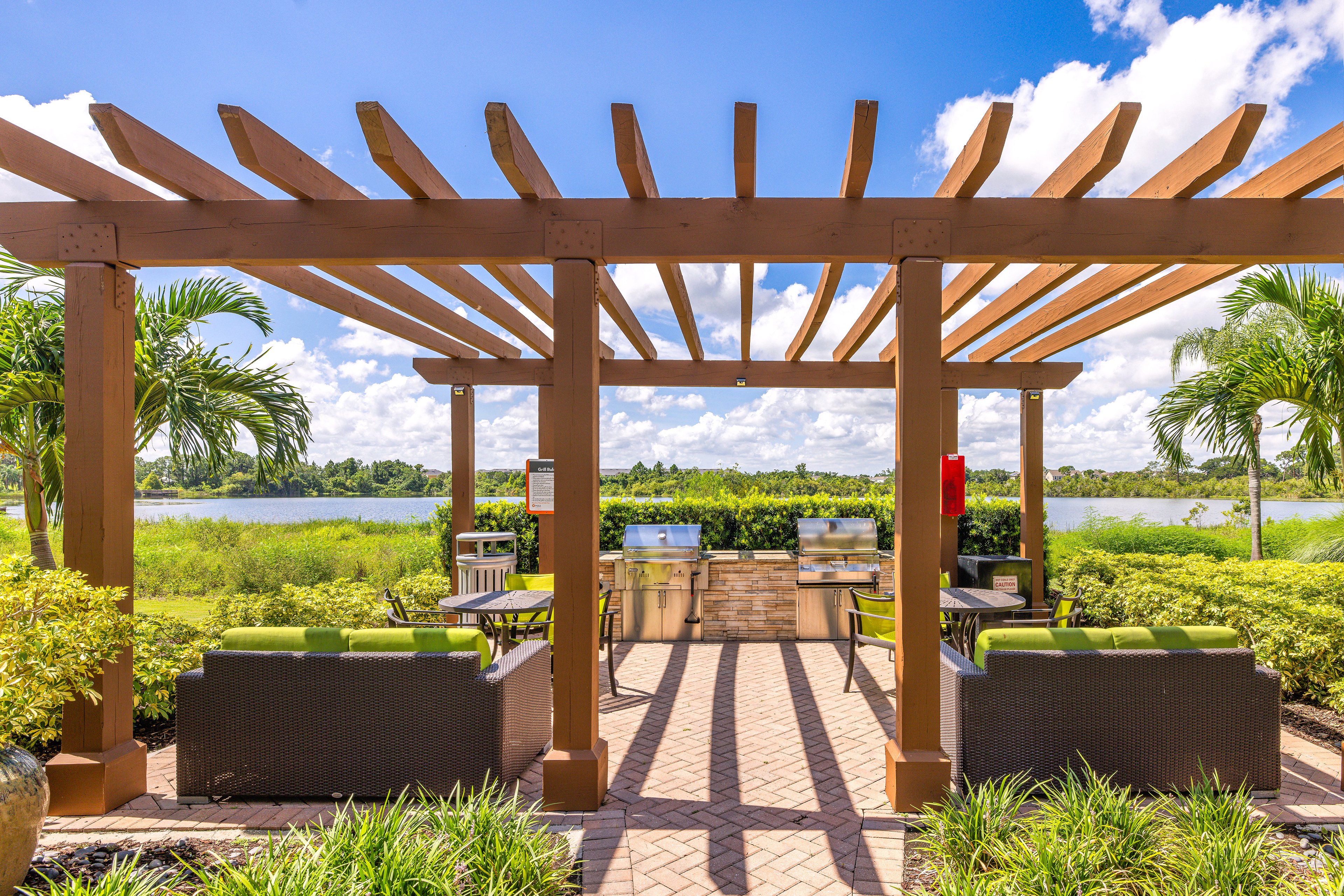 Grilling at MAA Crosswater luxury apartment homes in Tampa, FL