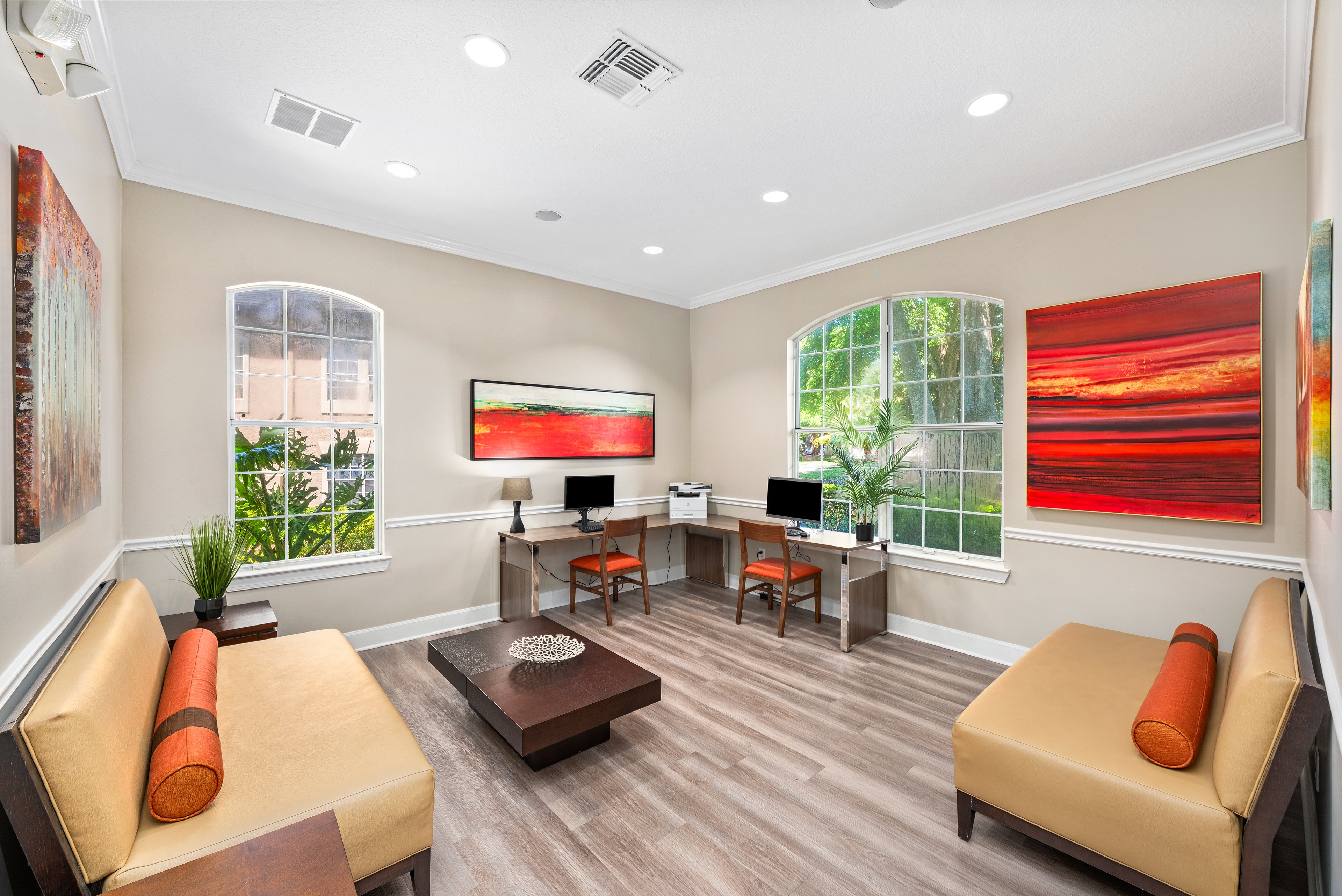 Business center at MAA Heathrow luxury apartment homes in Heathrow, FL