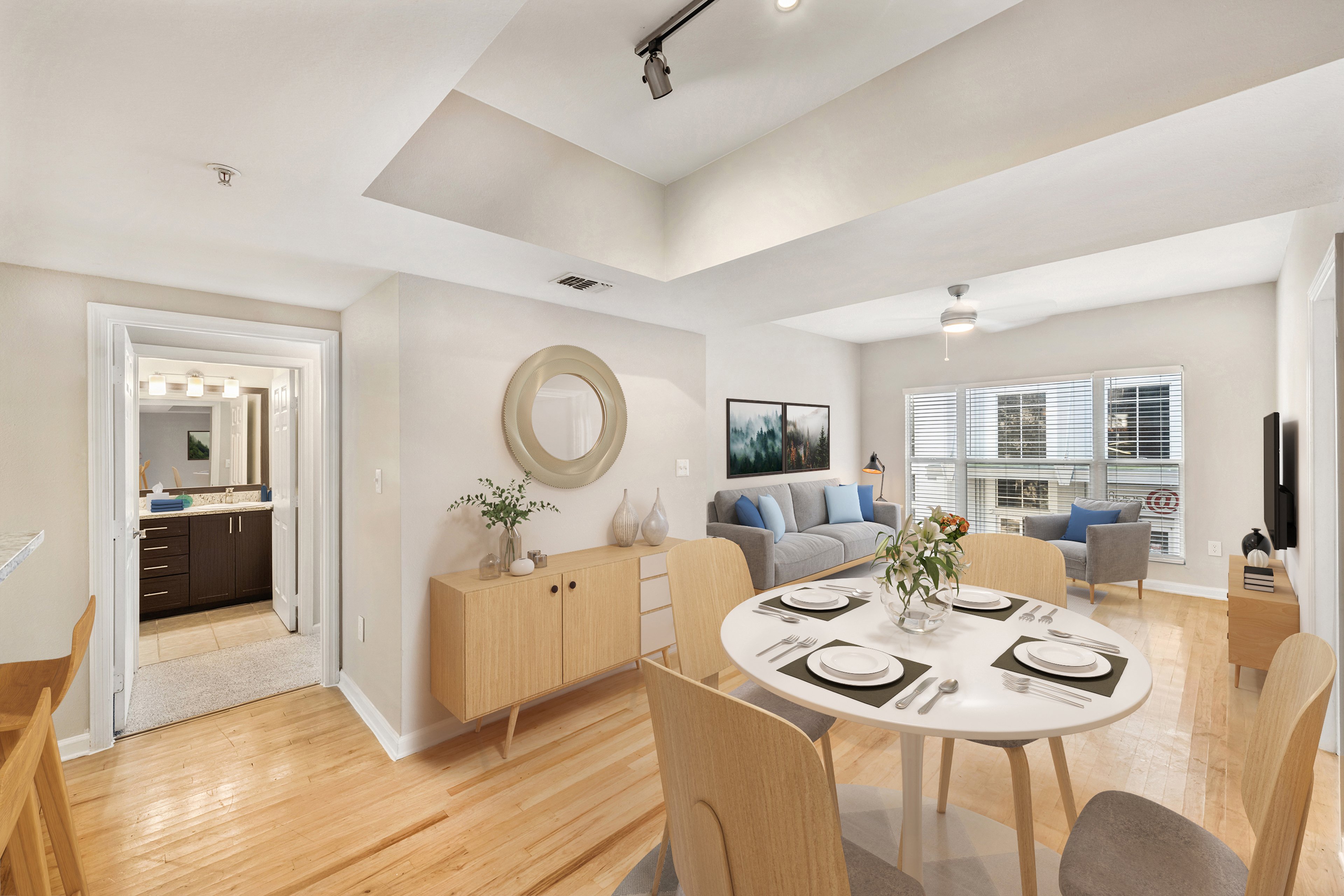 Living Room at MAA Parkside Luxury Apartment Homes in Orlando, FL