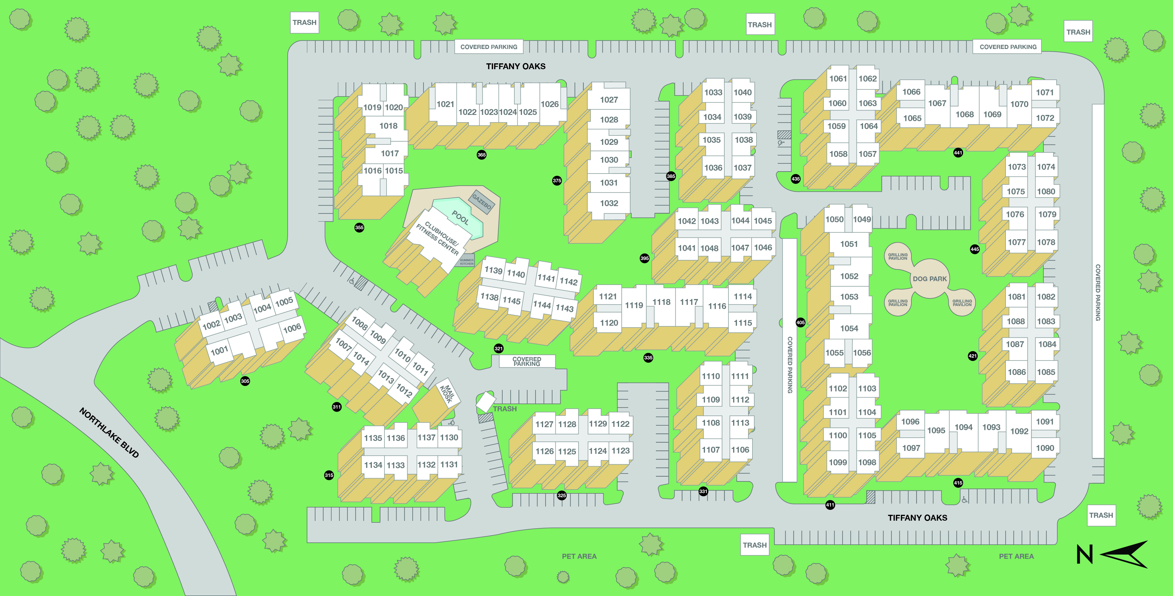 Tiffany Oaks Sitemap