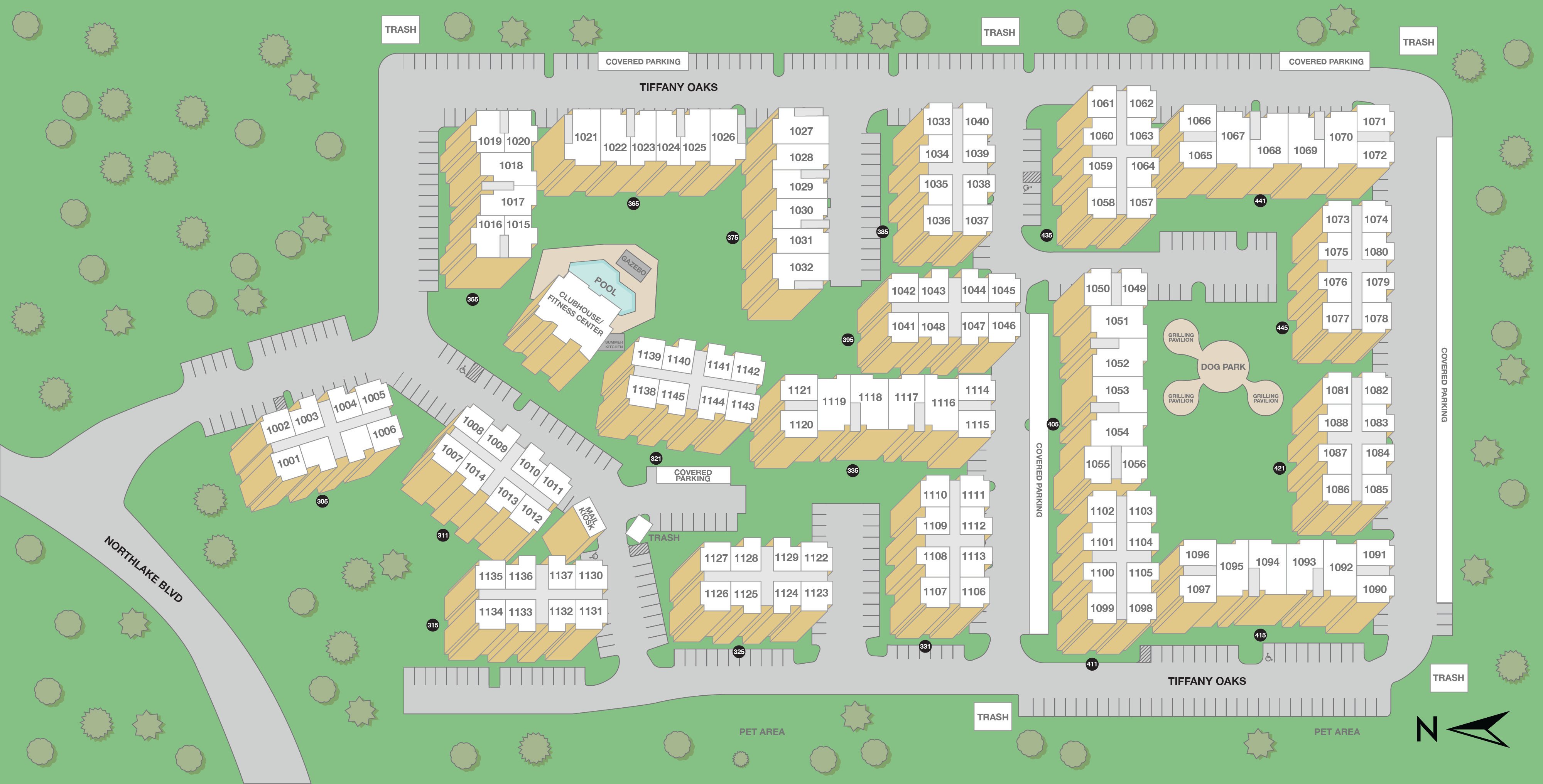 Tiffany Oaks Sitemap