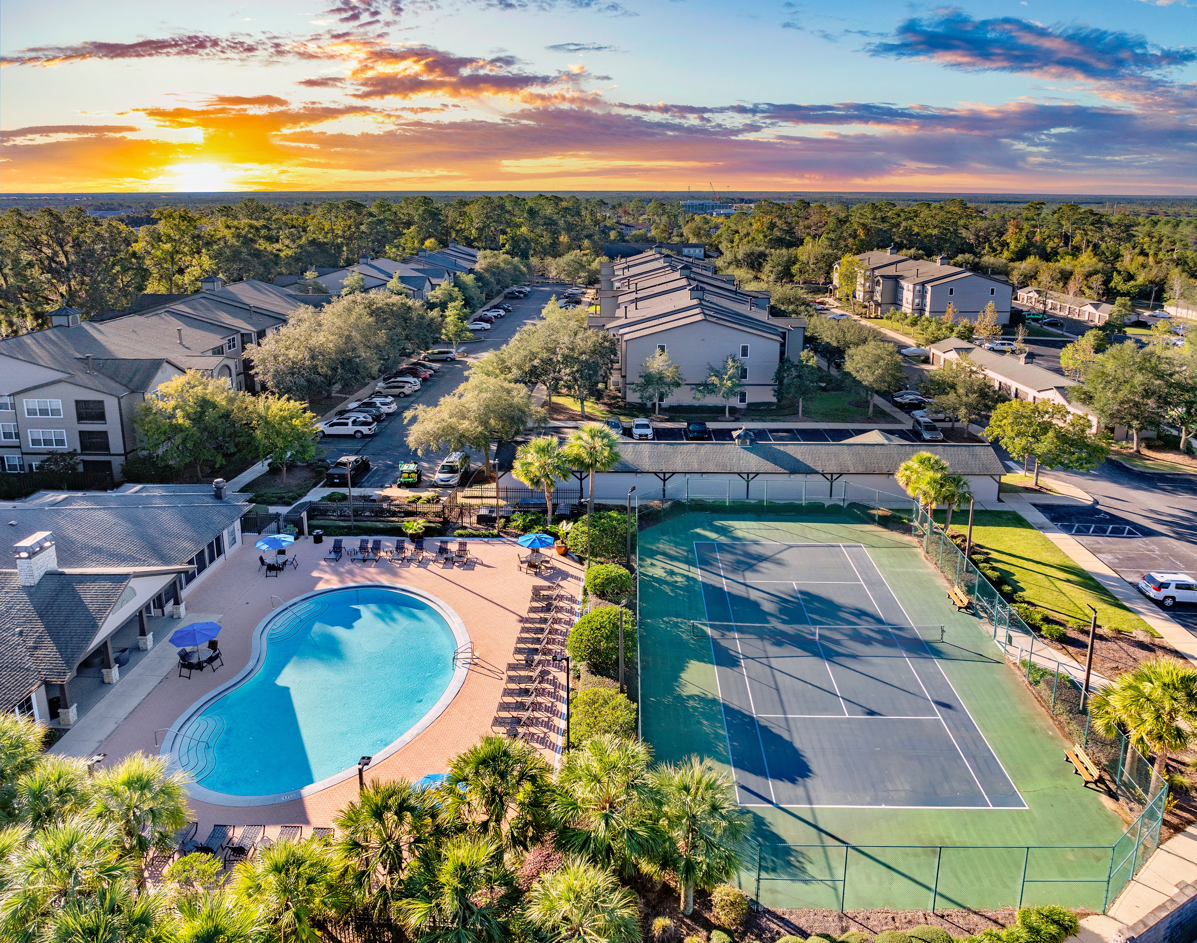 Aerial at MAA Southwood luxury apartment homes in Tallahassee, FL