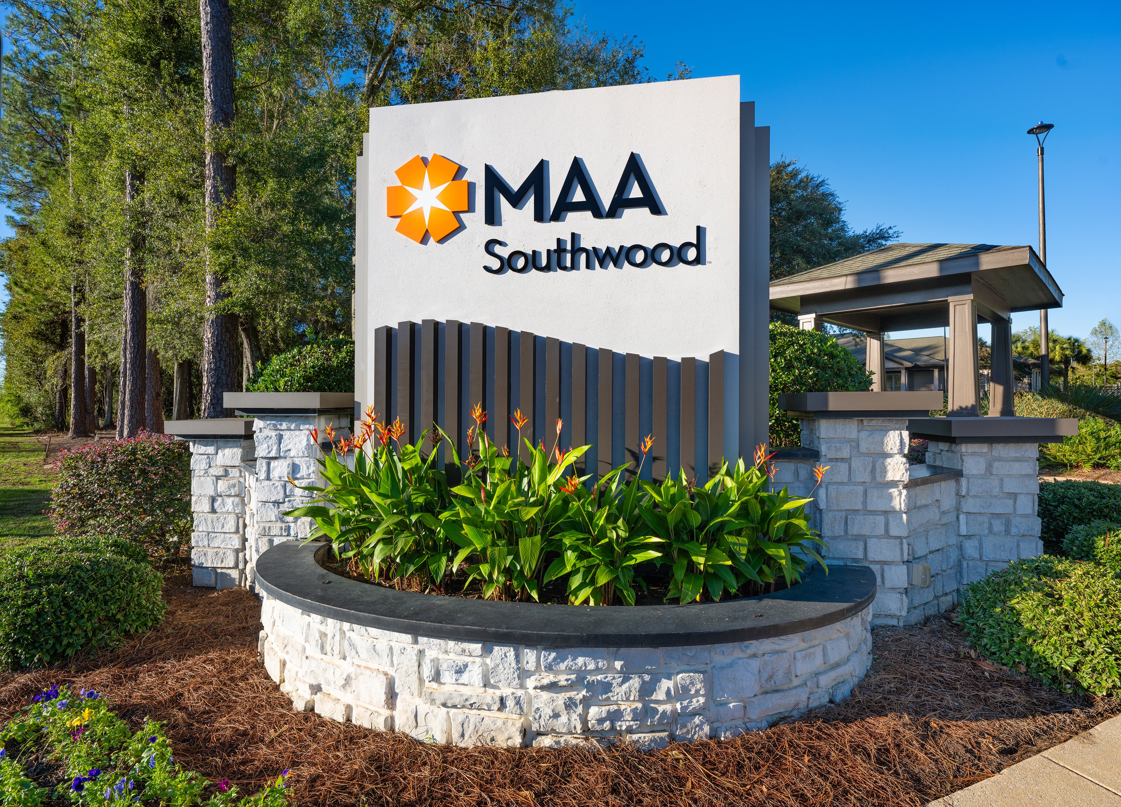 Signage at MAA Southwood luxury apartment homes in Tallahassee, FL
