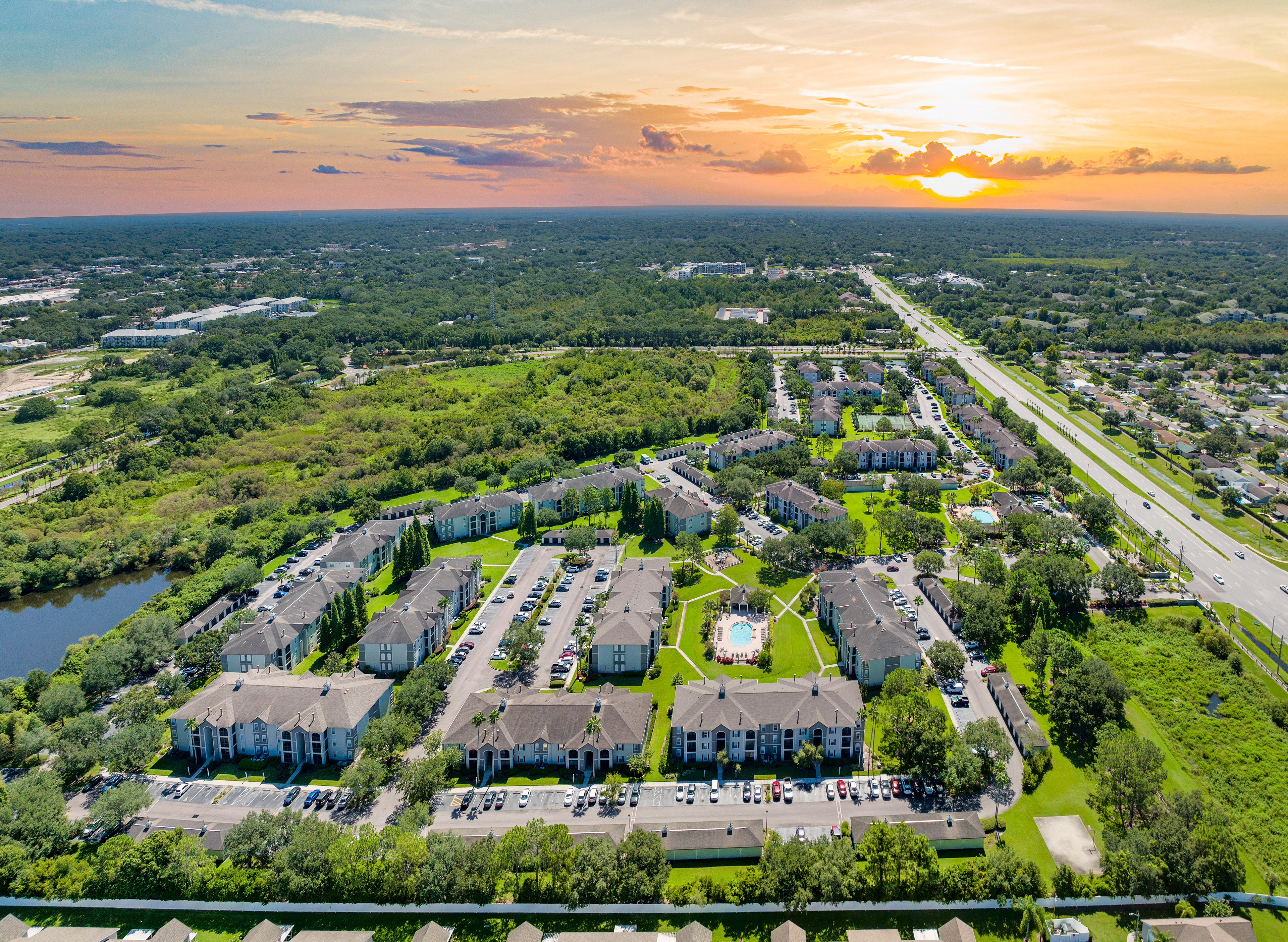 Aerial property view at MAA Brandon in Tampa, FL