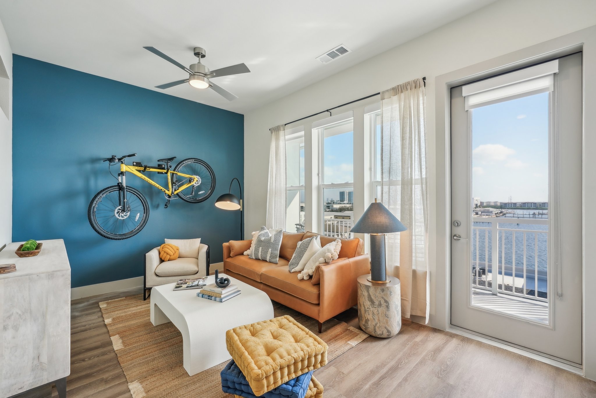Living room at MAA Breakwater luxury apartment homes in Tampa, FL