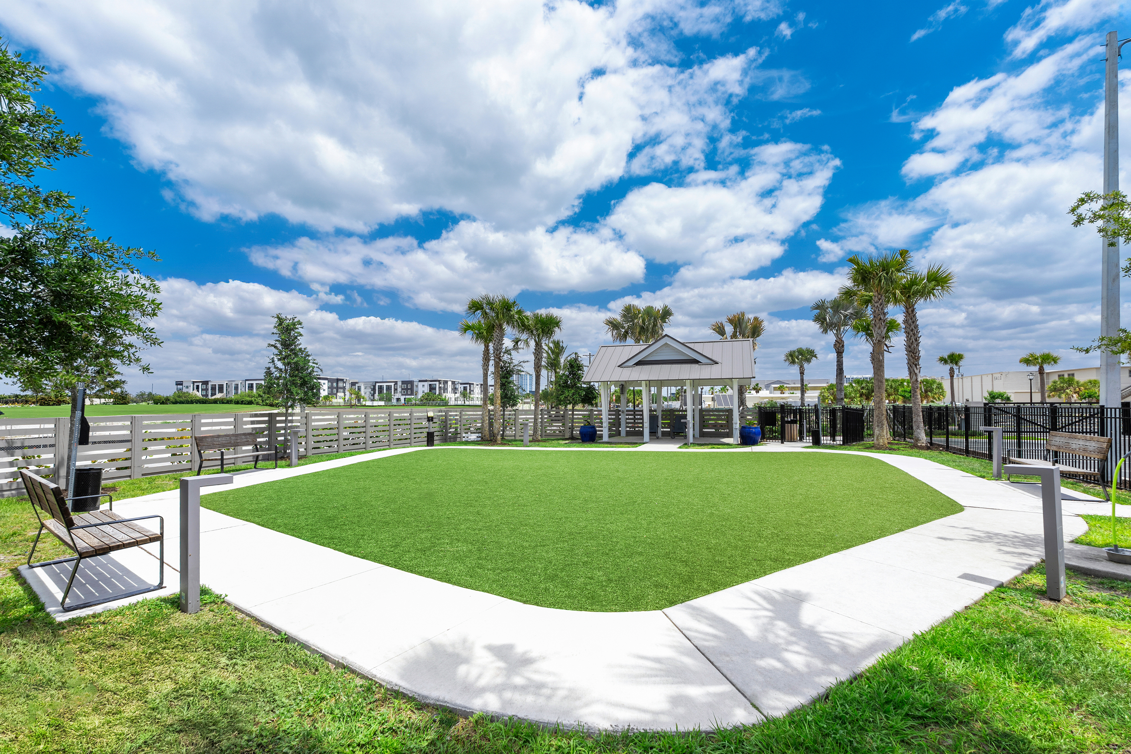 Dog park at MAA Breakwater luxury apartment homes in Tampa, FL