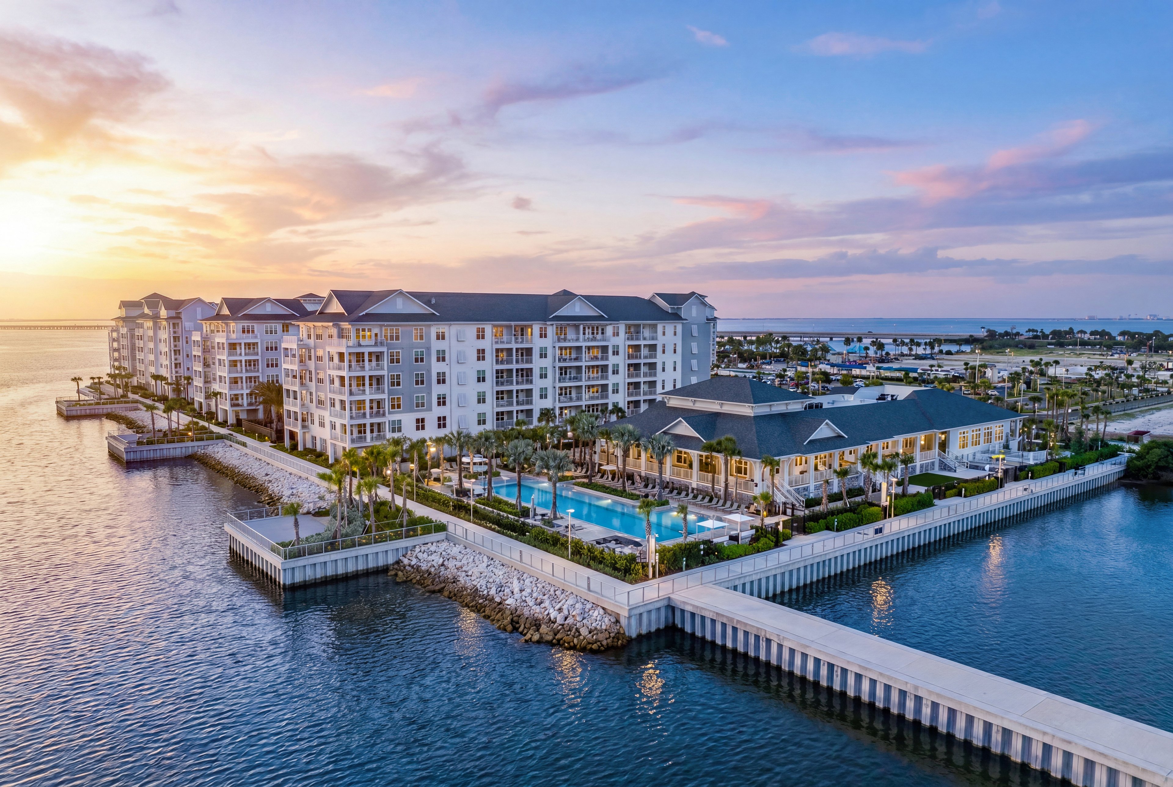 Aerial at MAA Breakwater luxury apartment homes in Tampa, FL