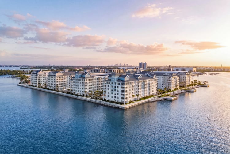 Aerial at MAA Breakwater luxury apartment homes in Tampa, FL