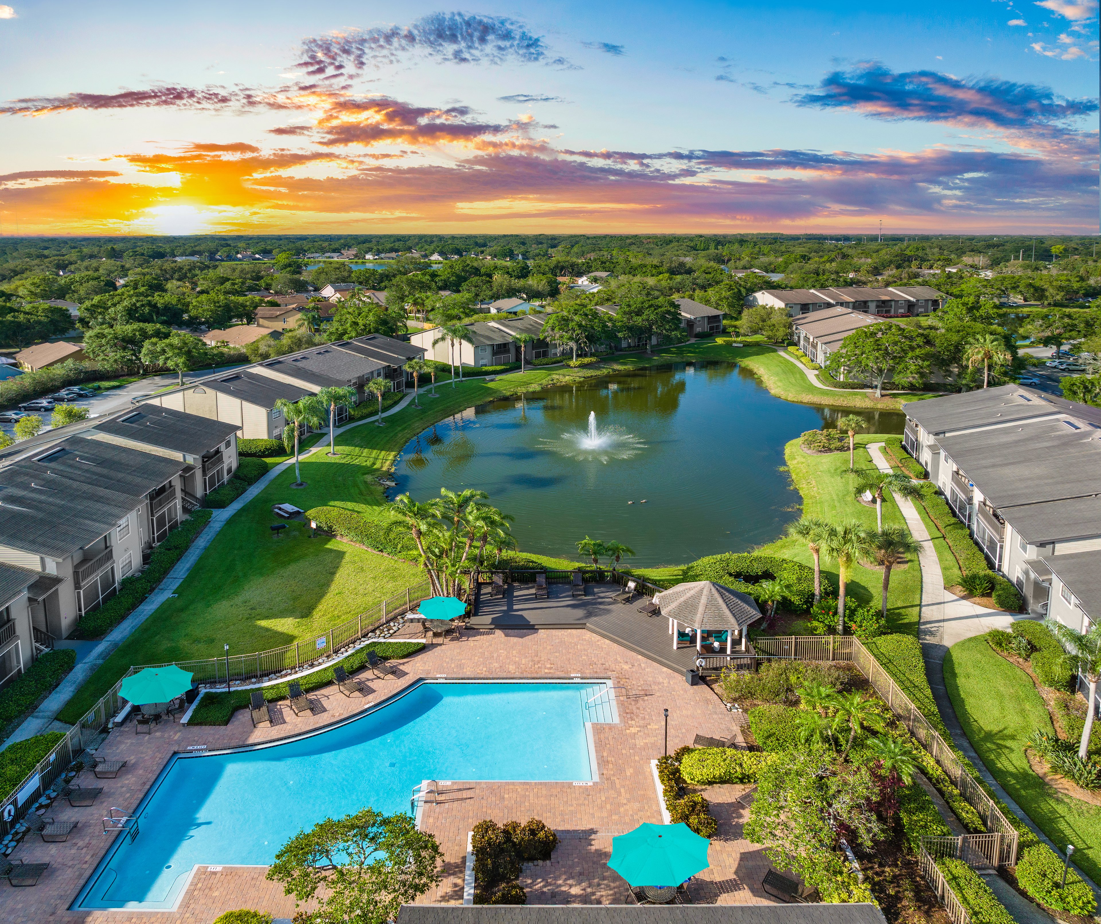 Property aerial - at MAA Indigo Park luxury apartment homes in Tampa, FL