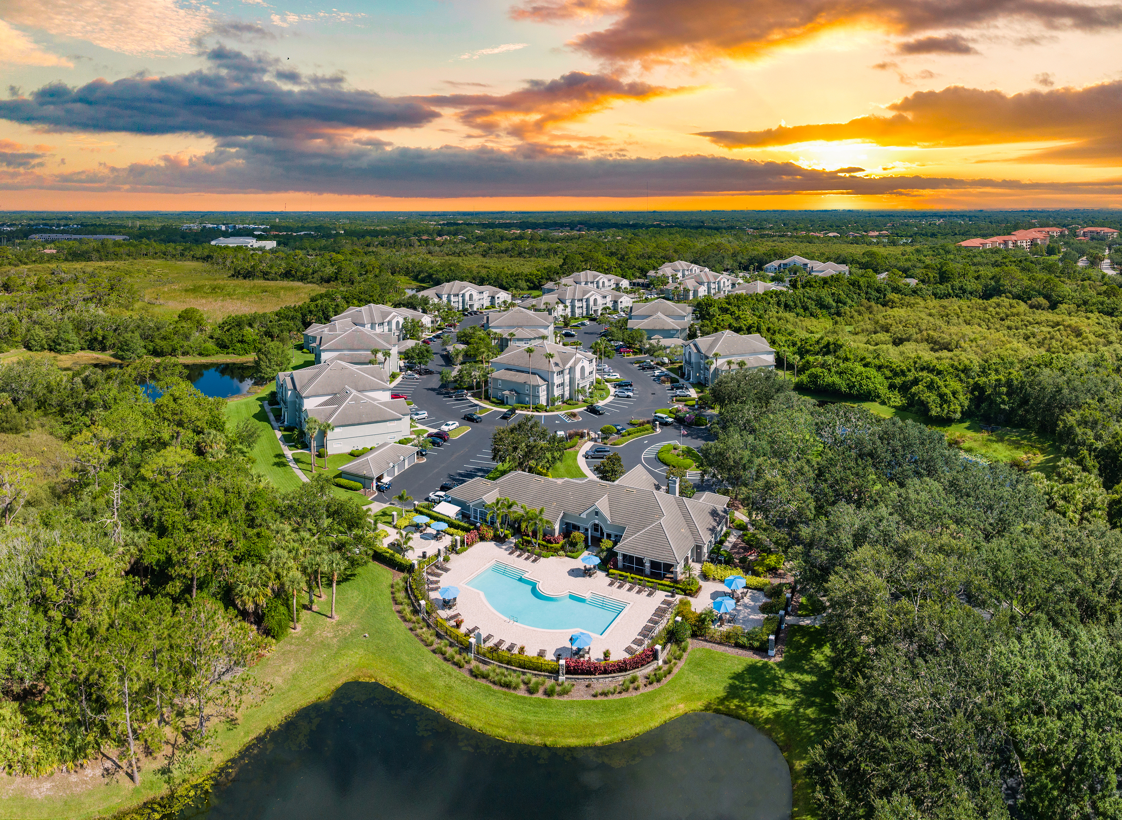 Property Aerial at MAA Lakewood Ranch luxury apartment homes in Tampa, FL