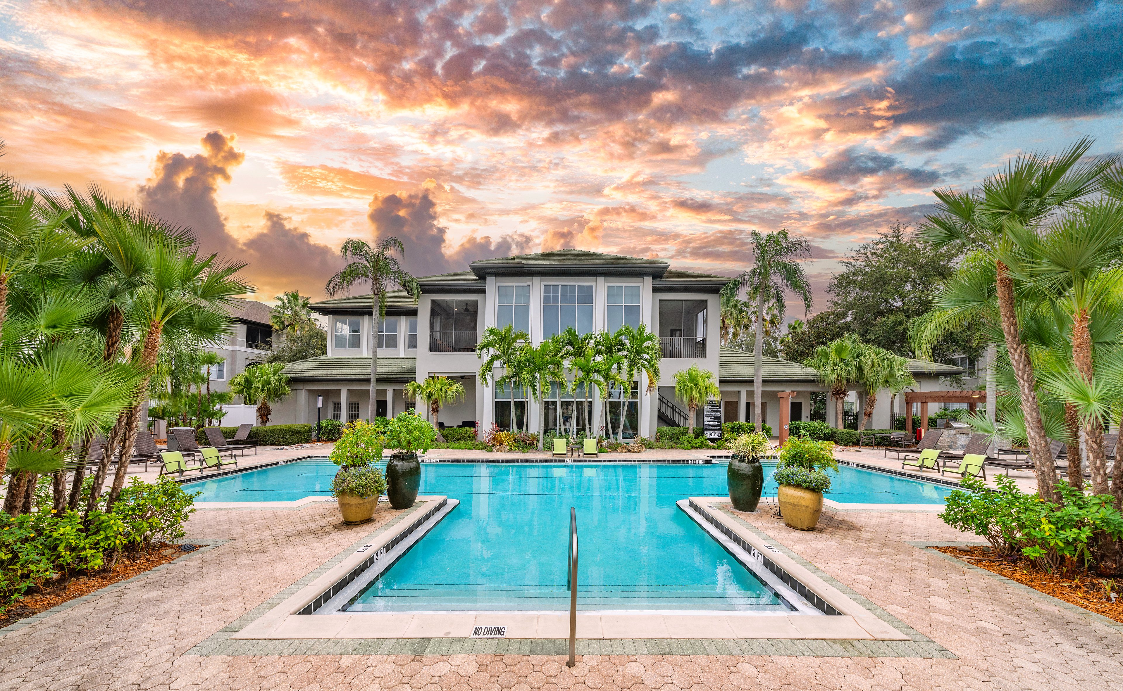 Pool at MAA Rocky Point luxury apartment homes in Tampa, FL