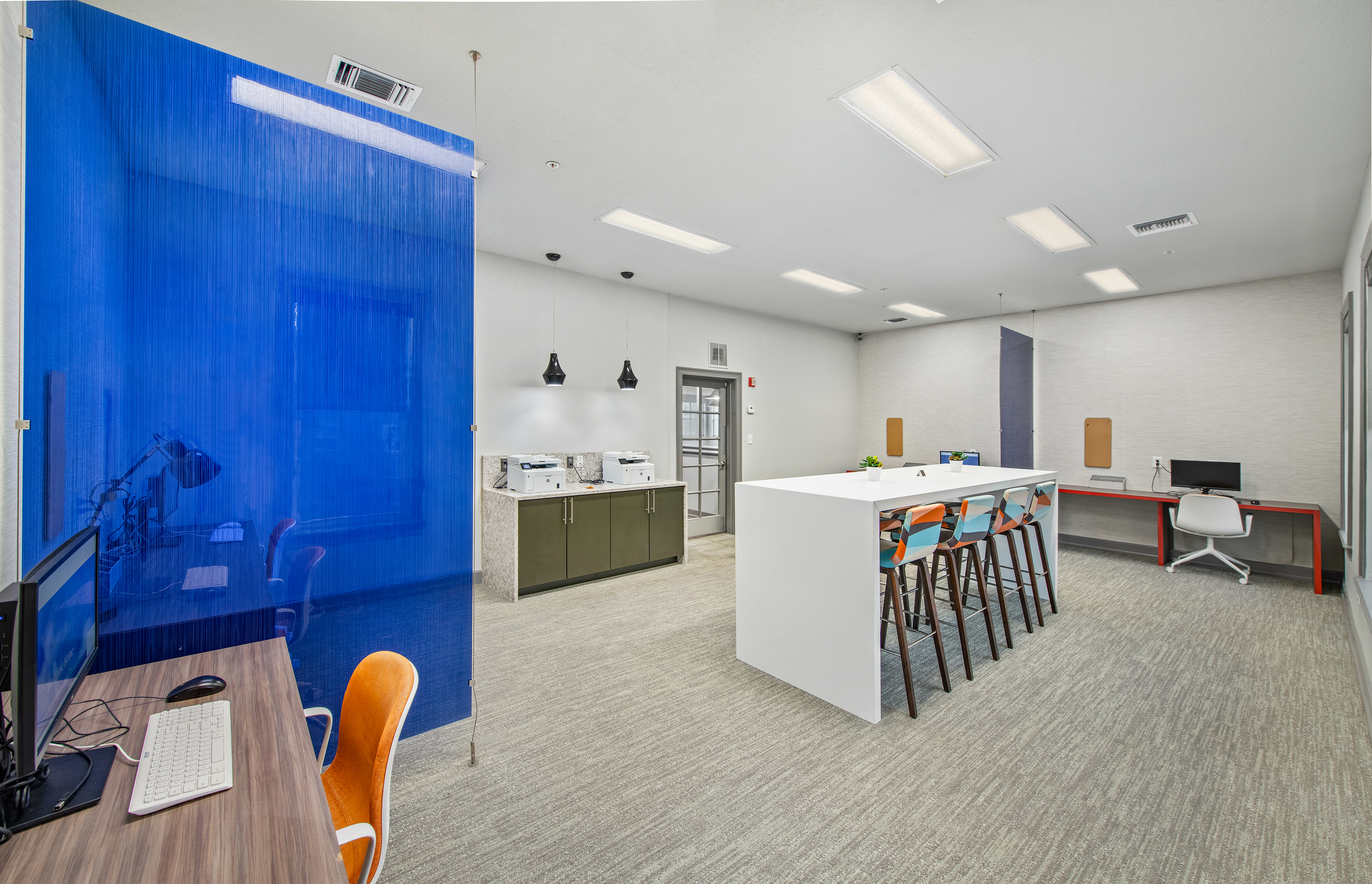 Business center at MAA Rocky Point luxury apartment homes in Tampa, FL