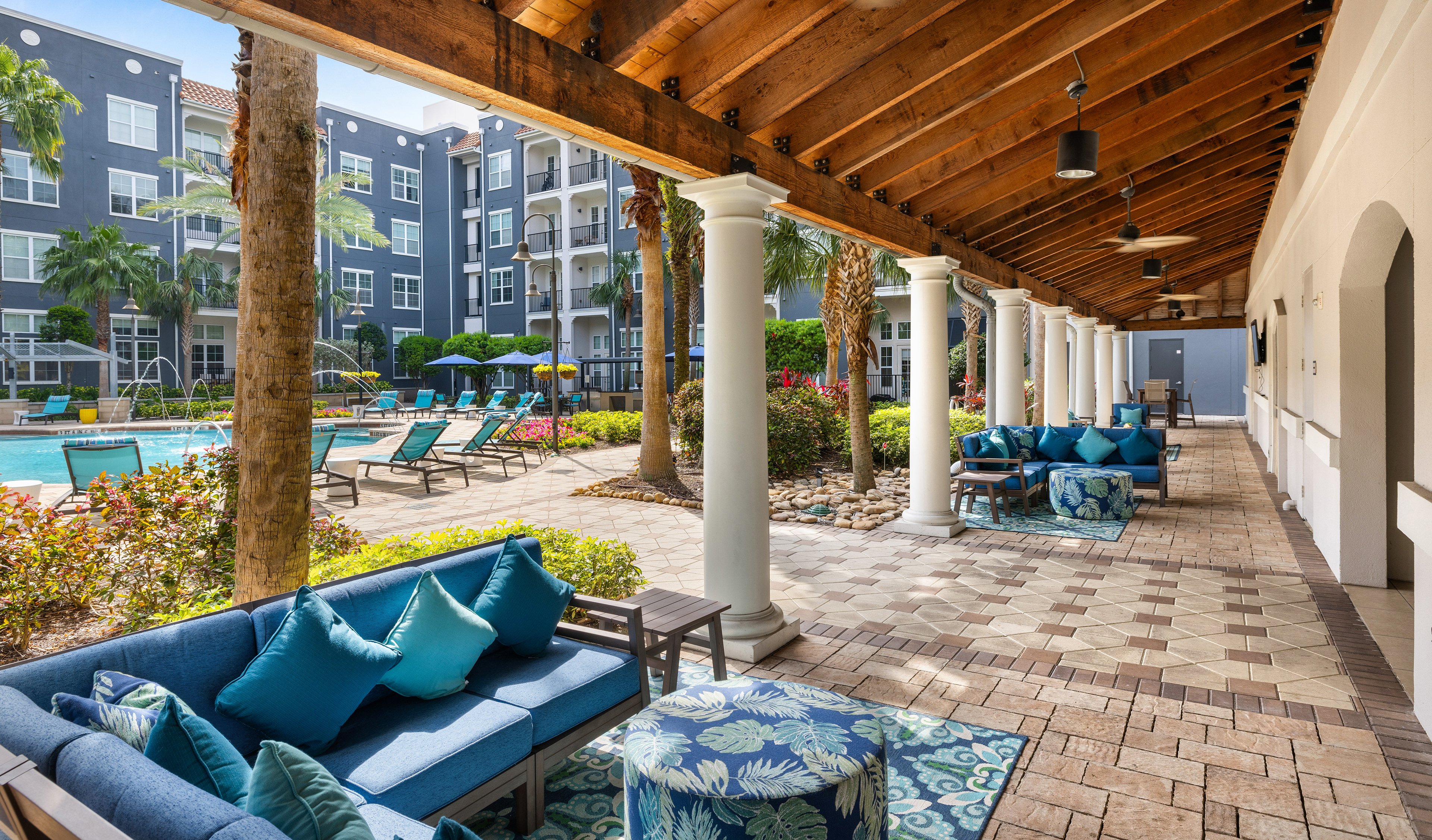 Lanai - at MAA SoHo Square luxury apartment homes in Tampa, FL