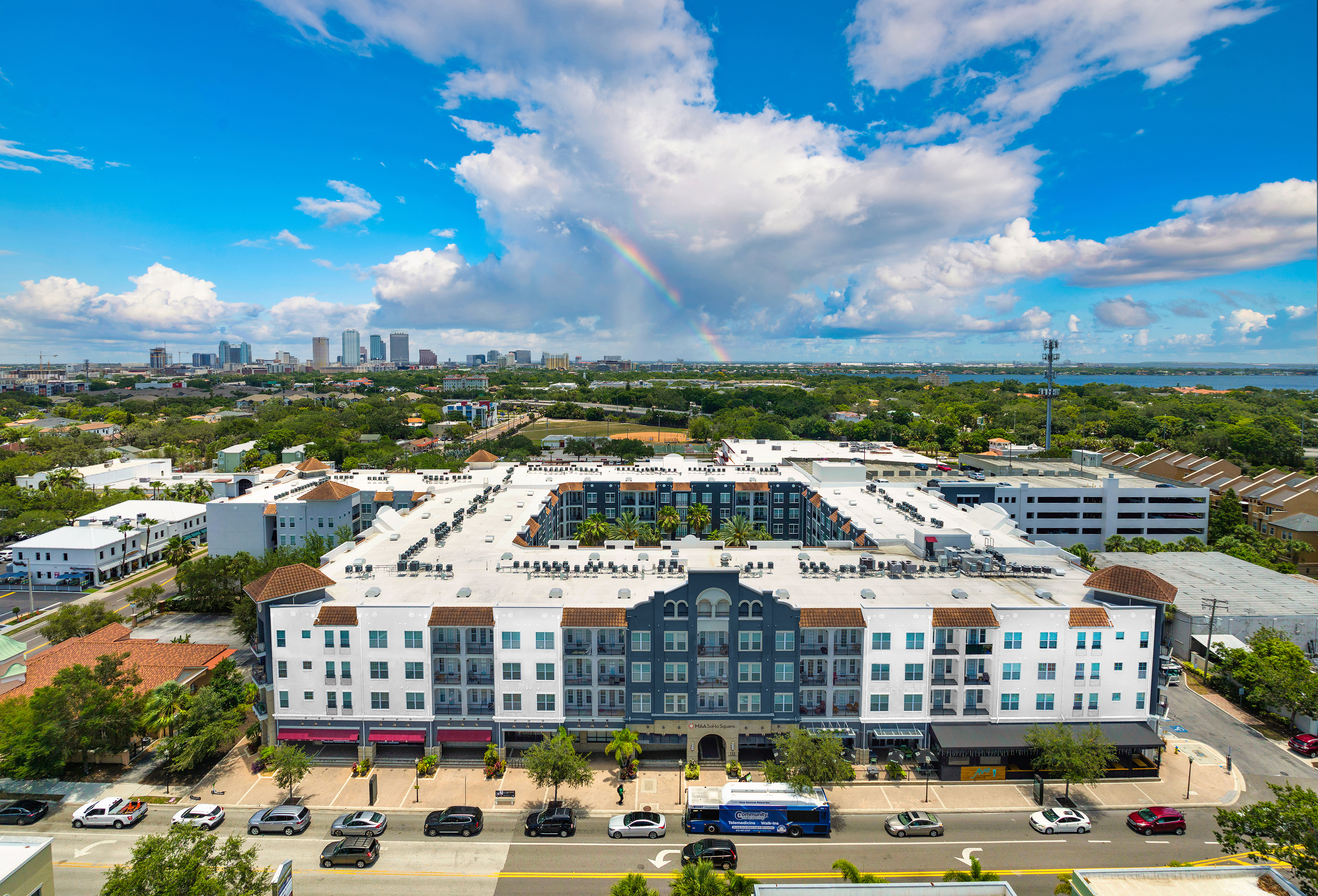Aerial property shot at MAA Soho Square in Tampa, FL