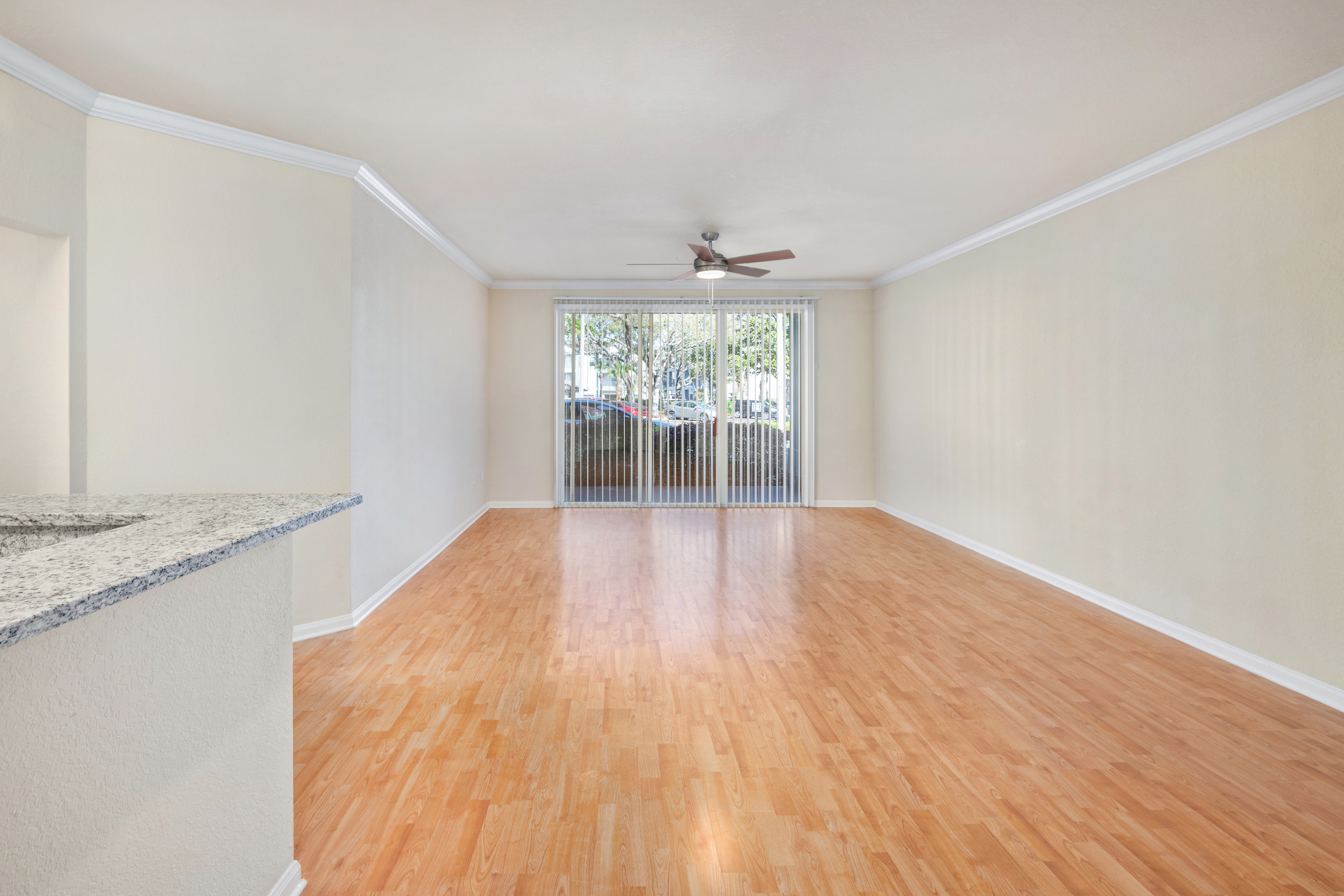 Living room at MAA Tampa Oaks luxury apartment homes in Tampa, FL