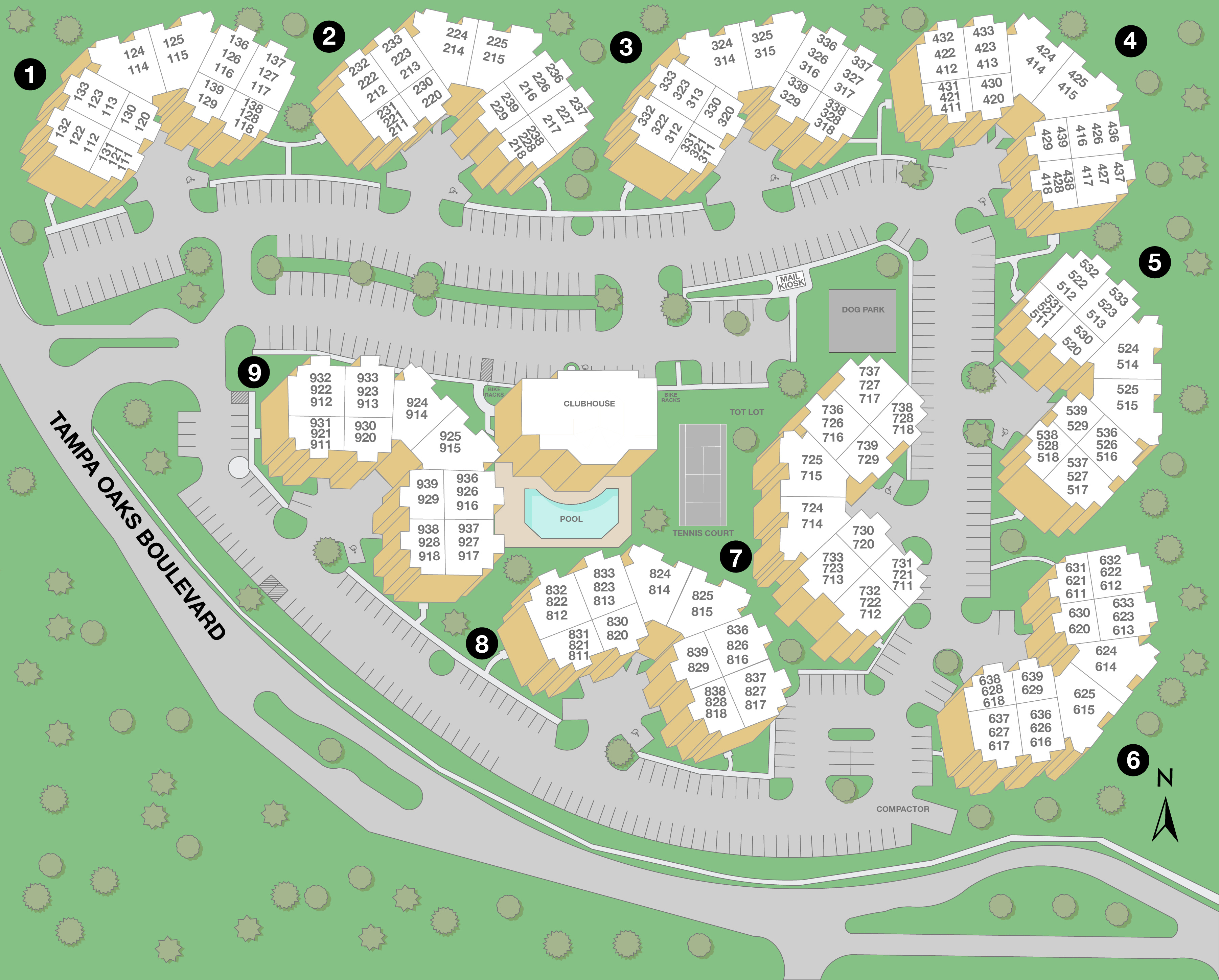 Village Oaks Sitemap
