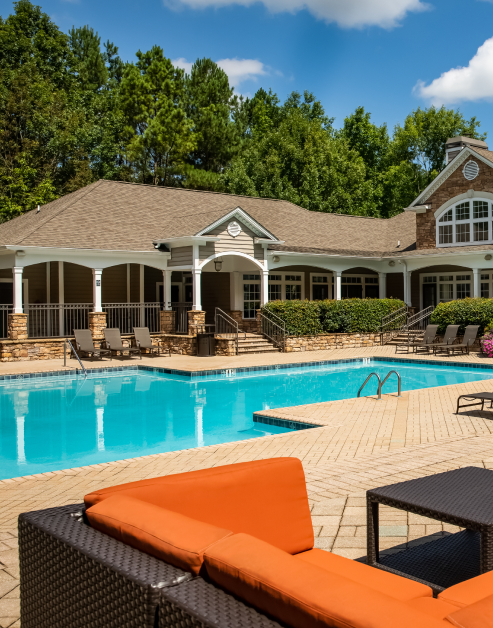 Resort-style saltwater pool at MAA Barrett Creek luxury apartments in Marietta, GA