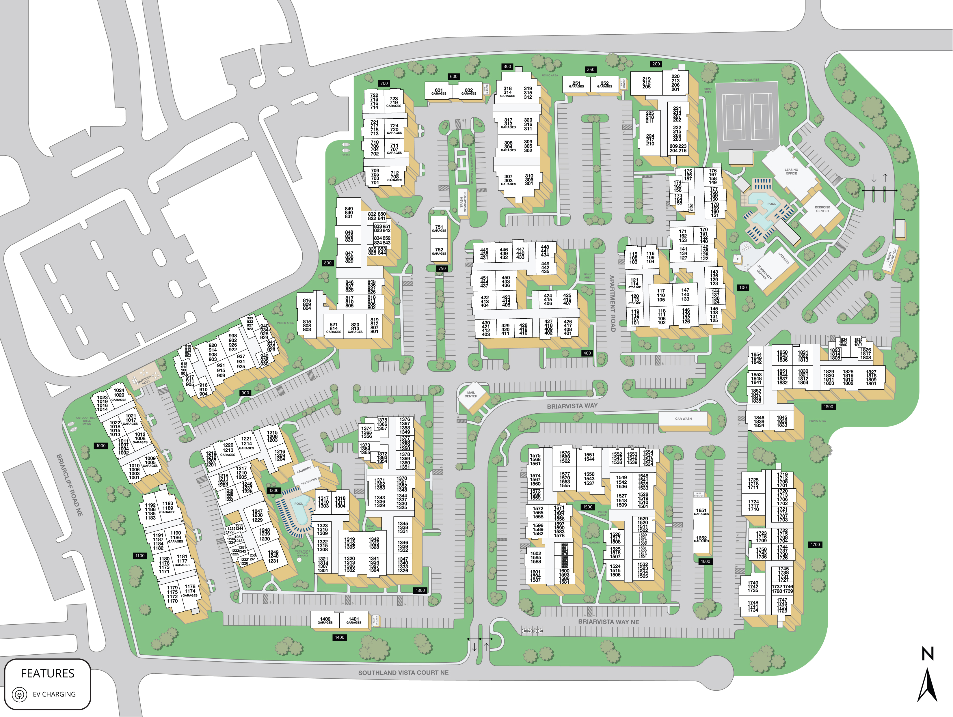 Property map at MAA Briarcliff