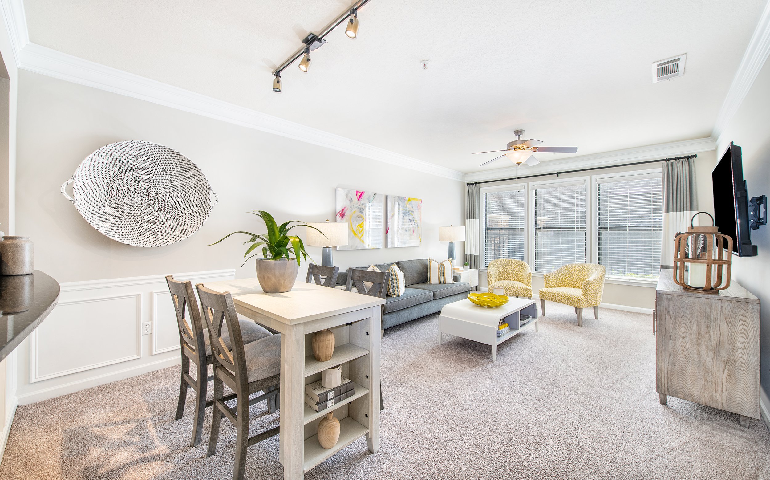Dining and living area at MAA Brookwood luxury apartment homes in Atlanta, GA