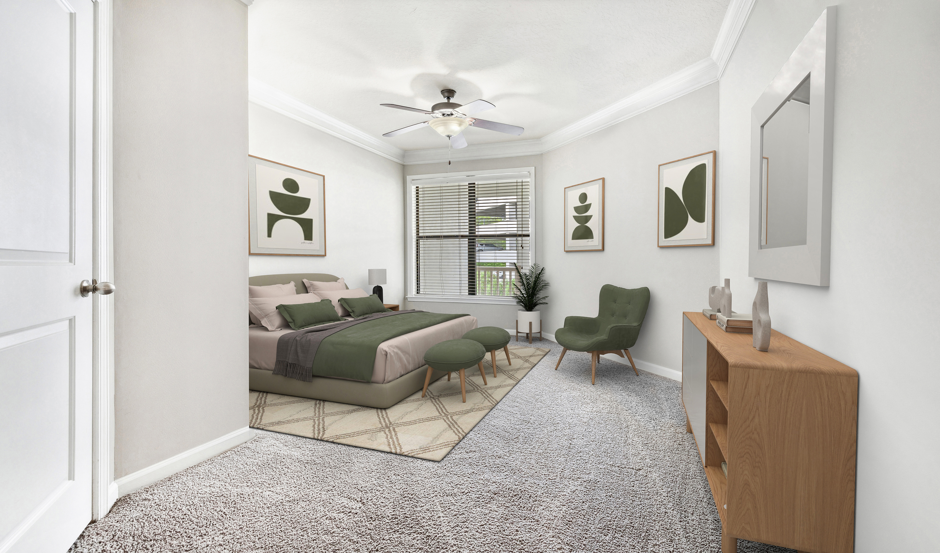 Bedroom at MAA Brookwood luxury apartment homes in Atlanta, GA